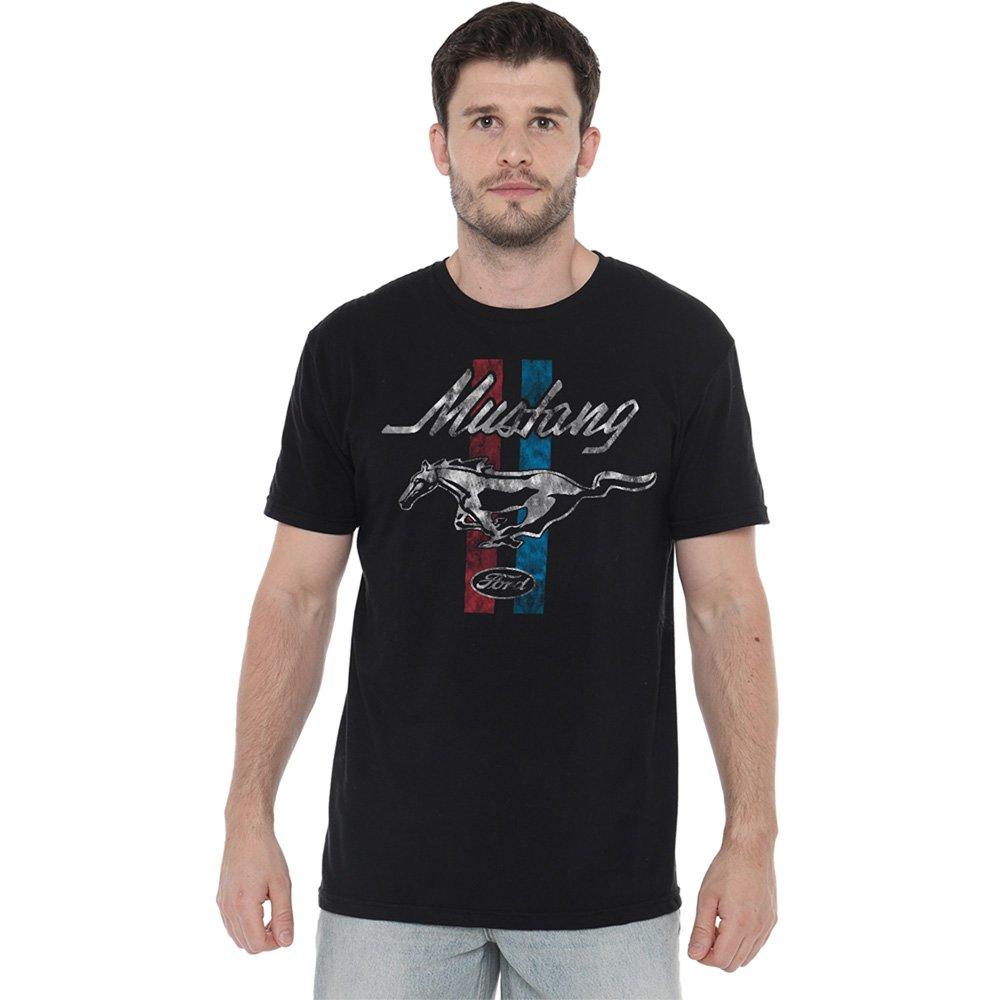 Black - Ford - Mustang Stripes T-Shirt Black - 1