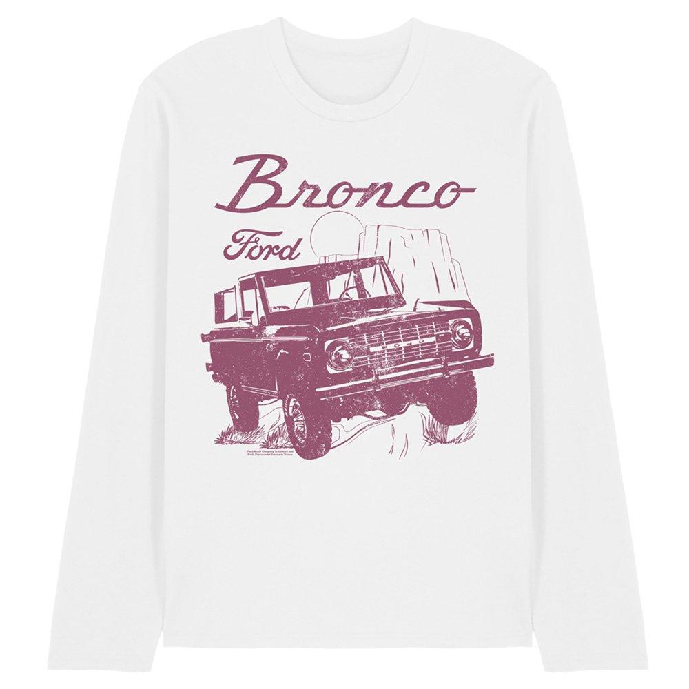 White - Ford - Ford Bronco Wild West Long Sleeve T-Shirt White - 1