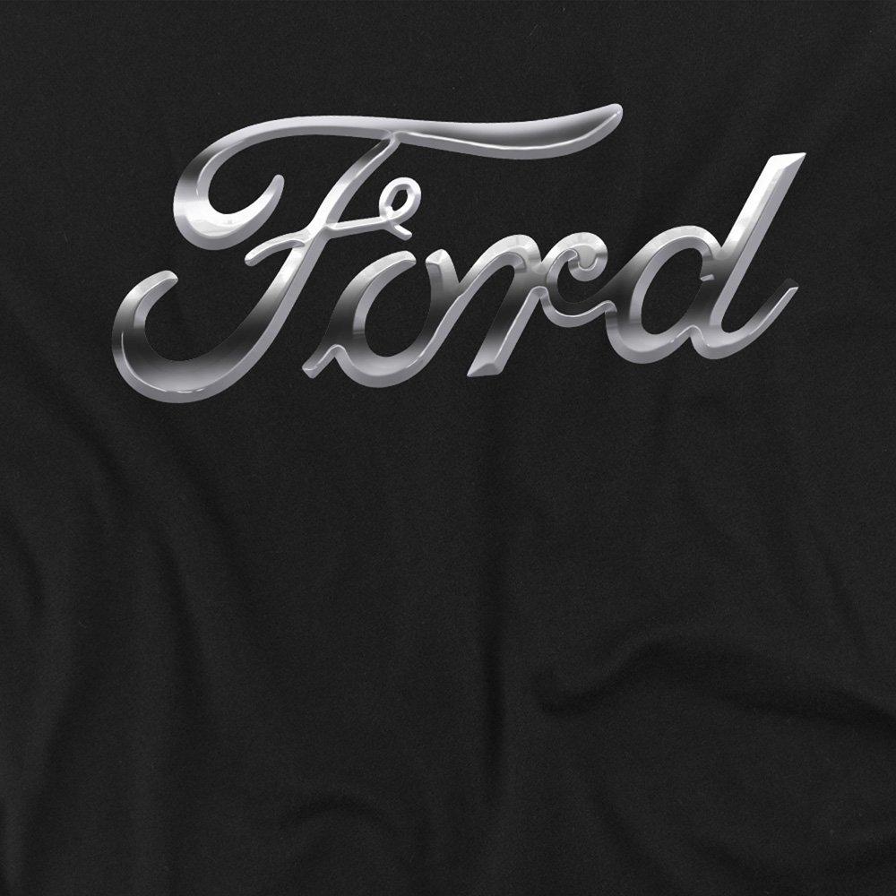 Black - Ford - Ford Chrome Ford Logo Kids T-Shirt Black - 2