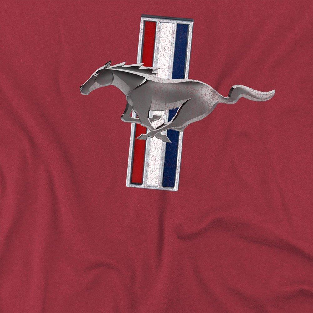 Red - Ford - Ford Mustang Vintage Stripes T-Shirt Cardinal - 2