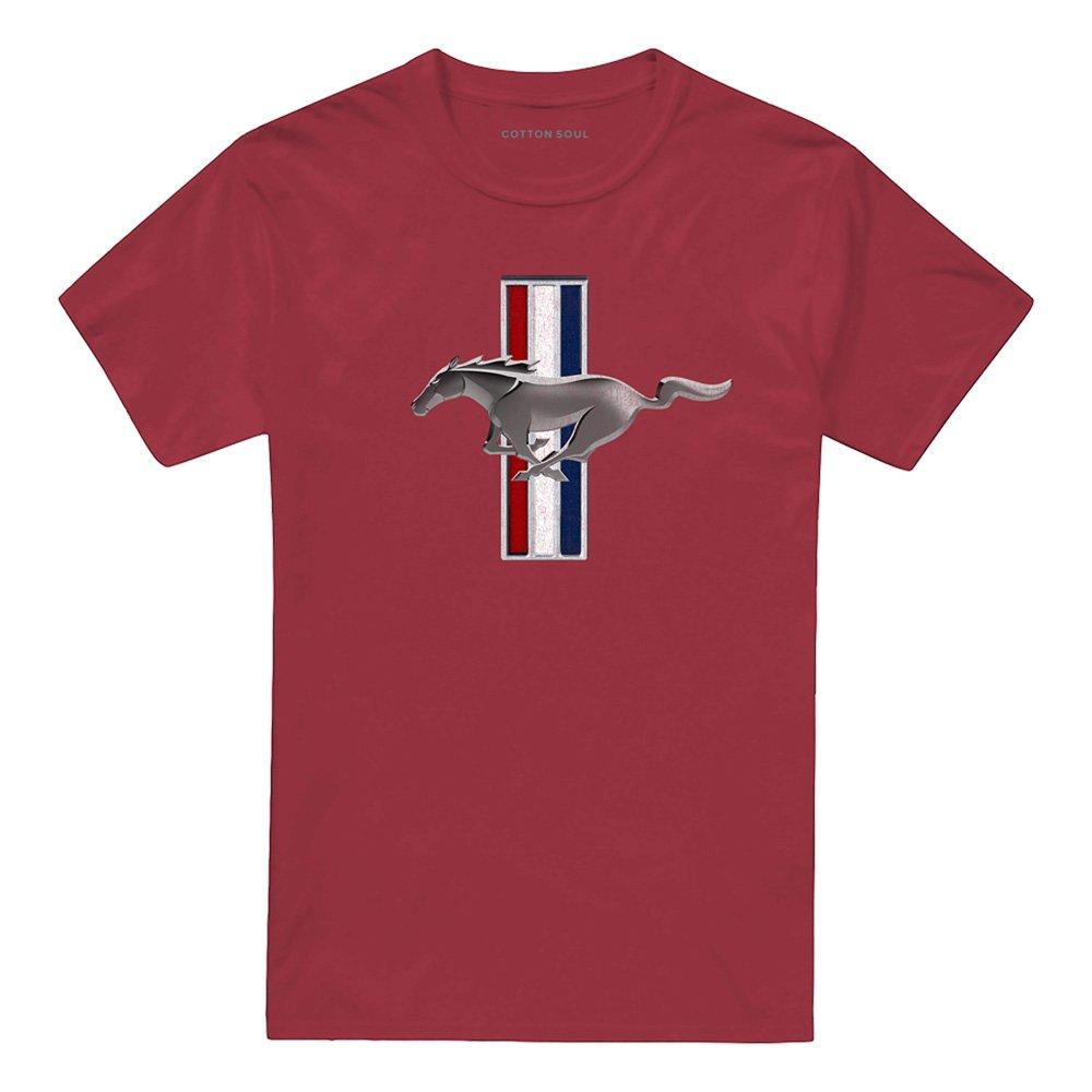 Red - Ford - Ford Mustang Vintage Stripes T-Shirt Cardinal - 4