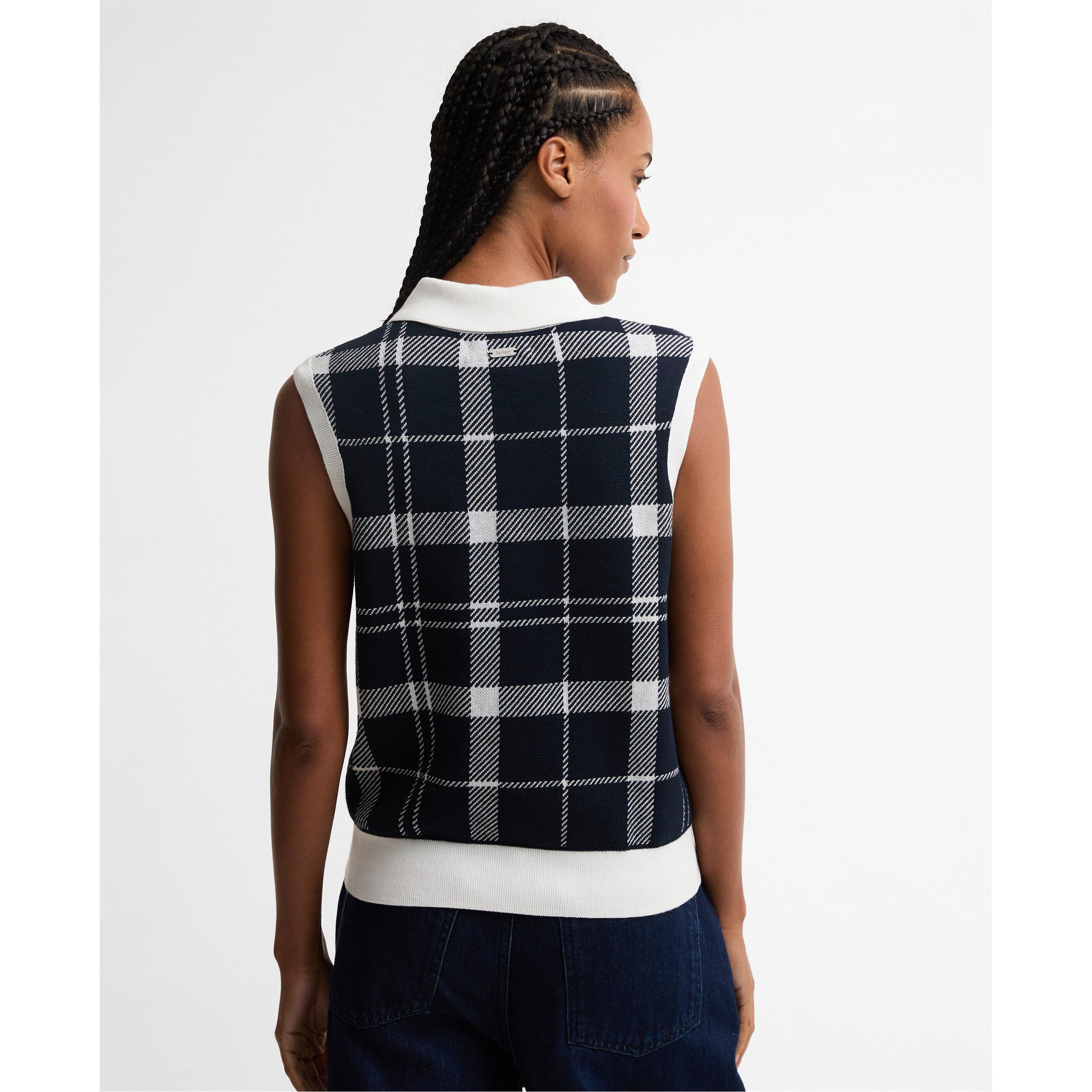 Multi Check - Barbour - Women's Knitted Short Sleeve Polo Shirt - 3