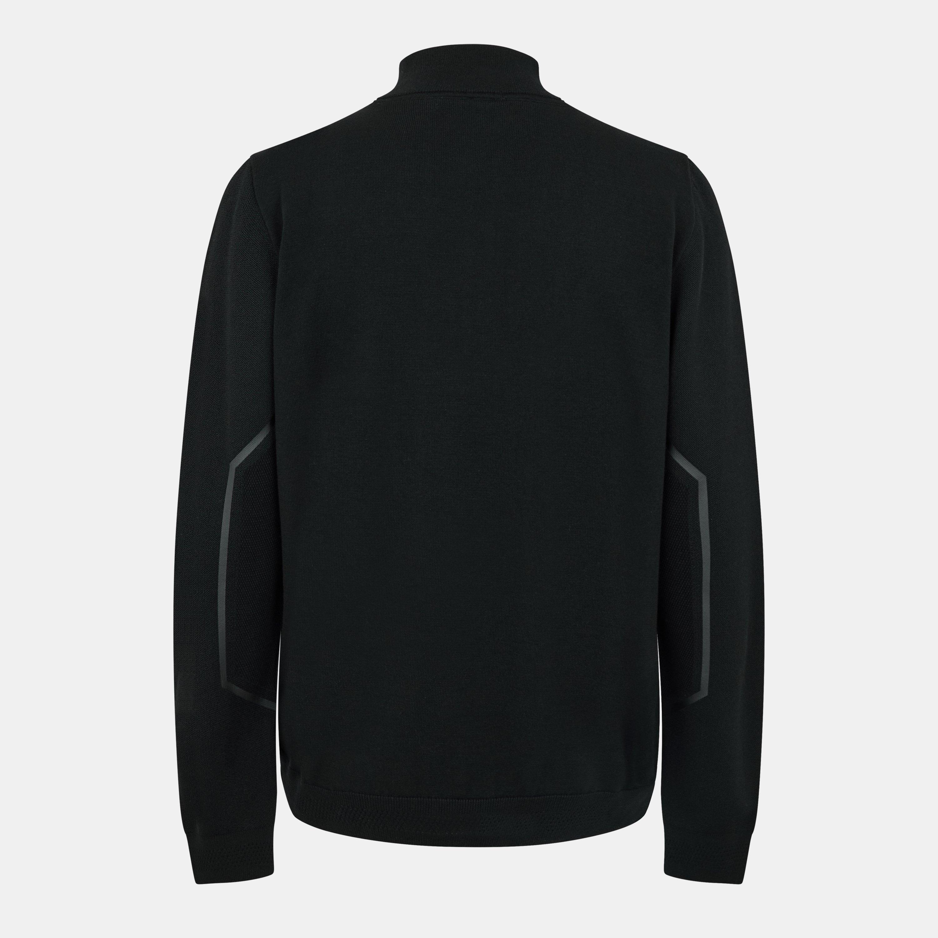 Black - Boss - Men's Zip-Neck Sweater, Stylish Design - 2