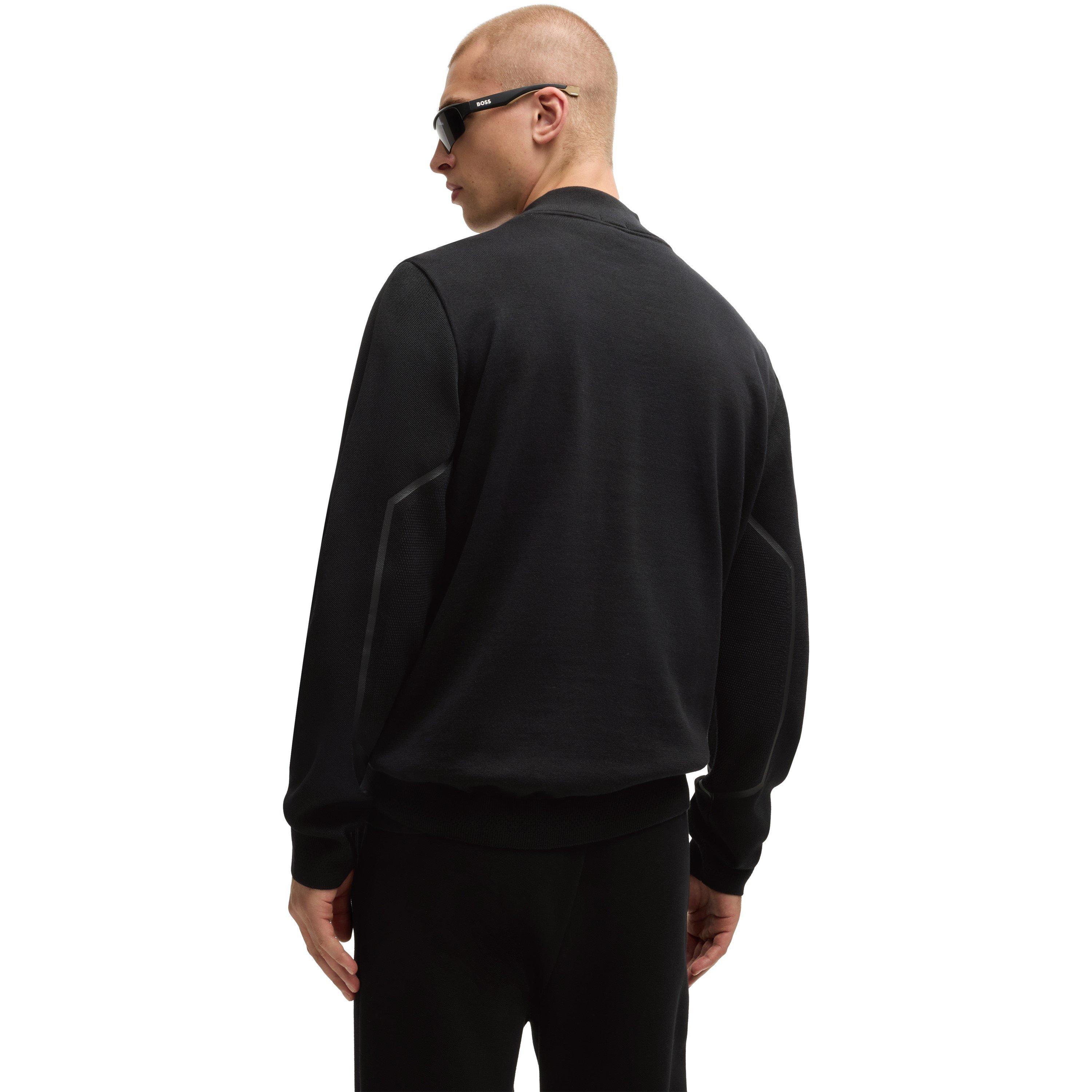 Black - Boss - Men's Zip-Neck Sweater, Stylish Design - 3