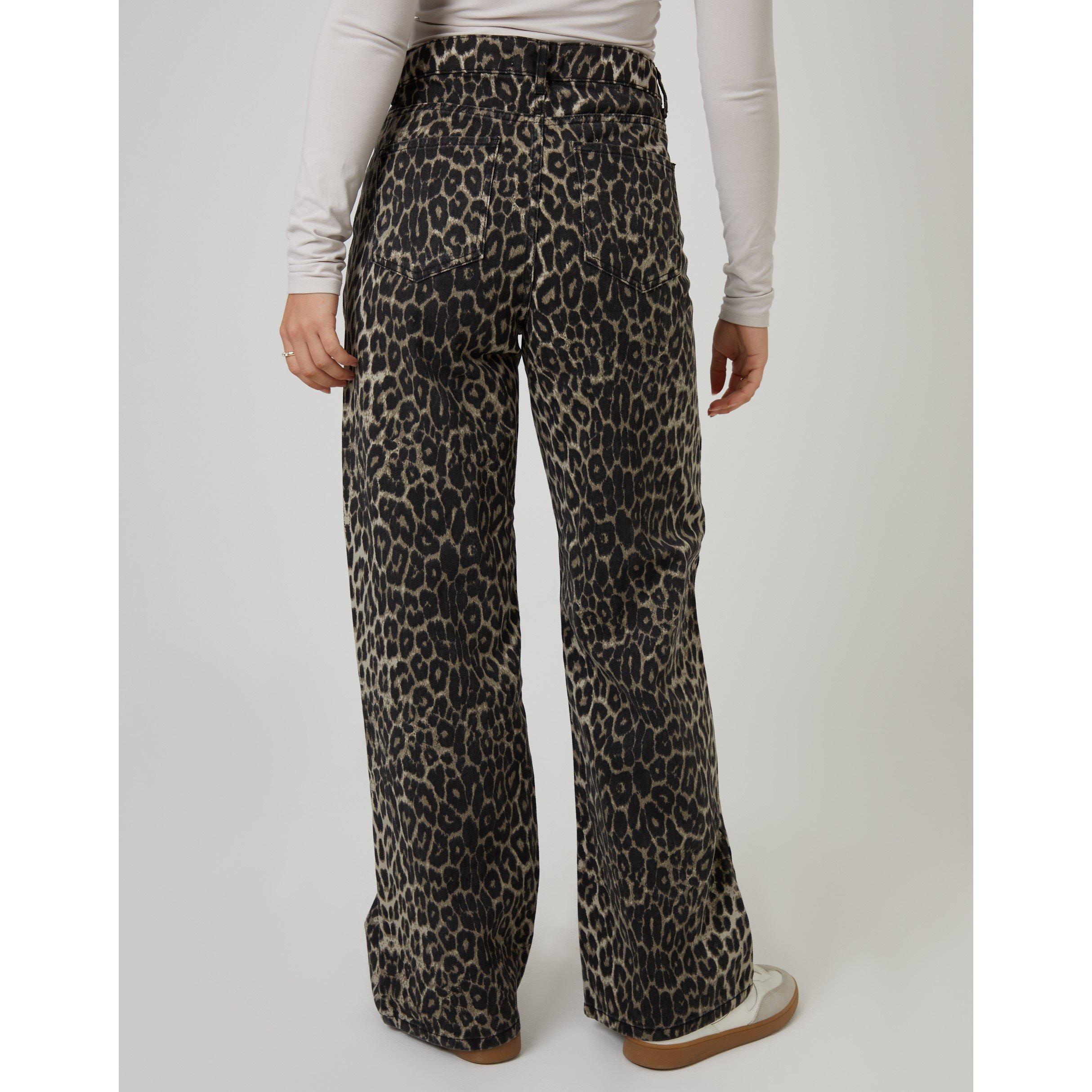 Leopard - Threadbare - Soleil Wide Leg Jeans - 3