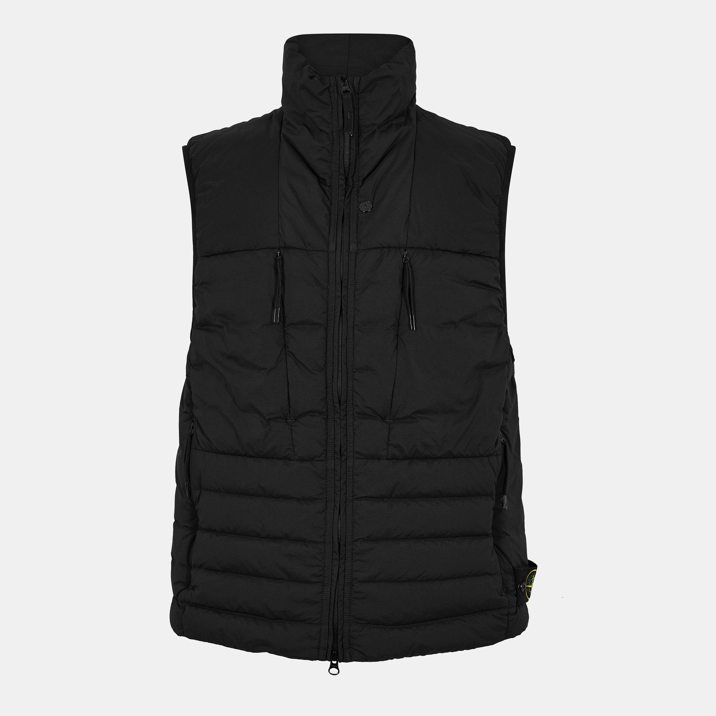 Black V0029 - Stone Island - Mens Loom Gilet - 1