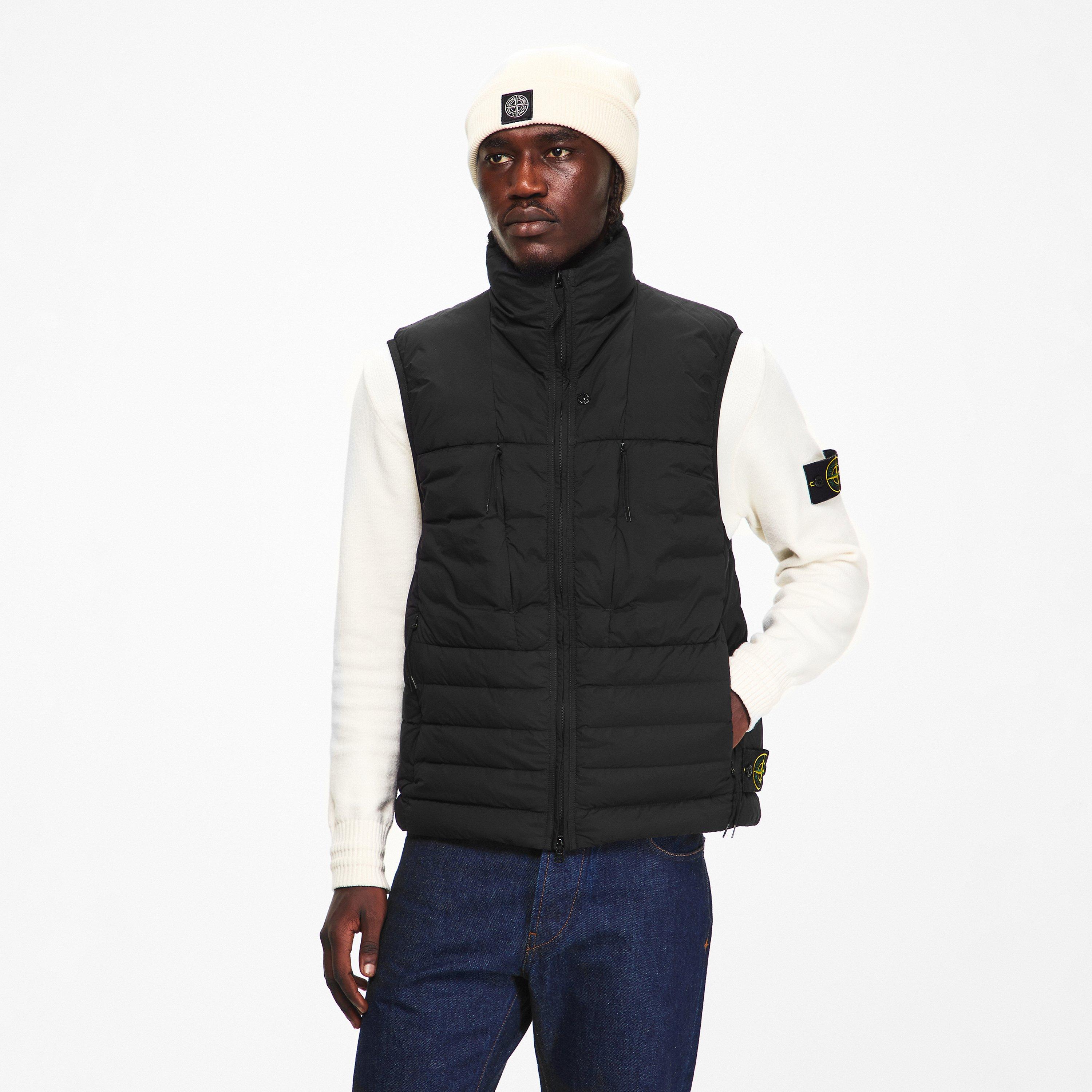 Black V0029 - Stone Island - Mens Loom Gilet - 3
