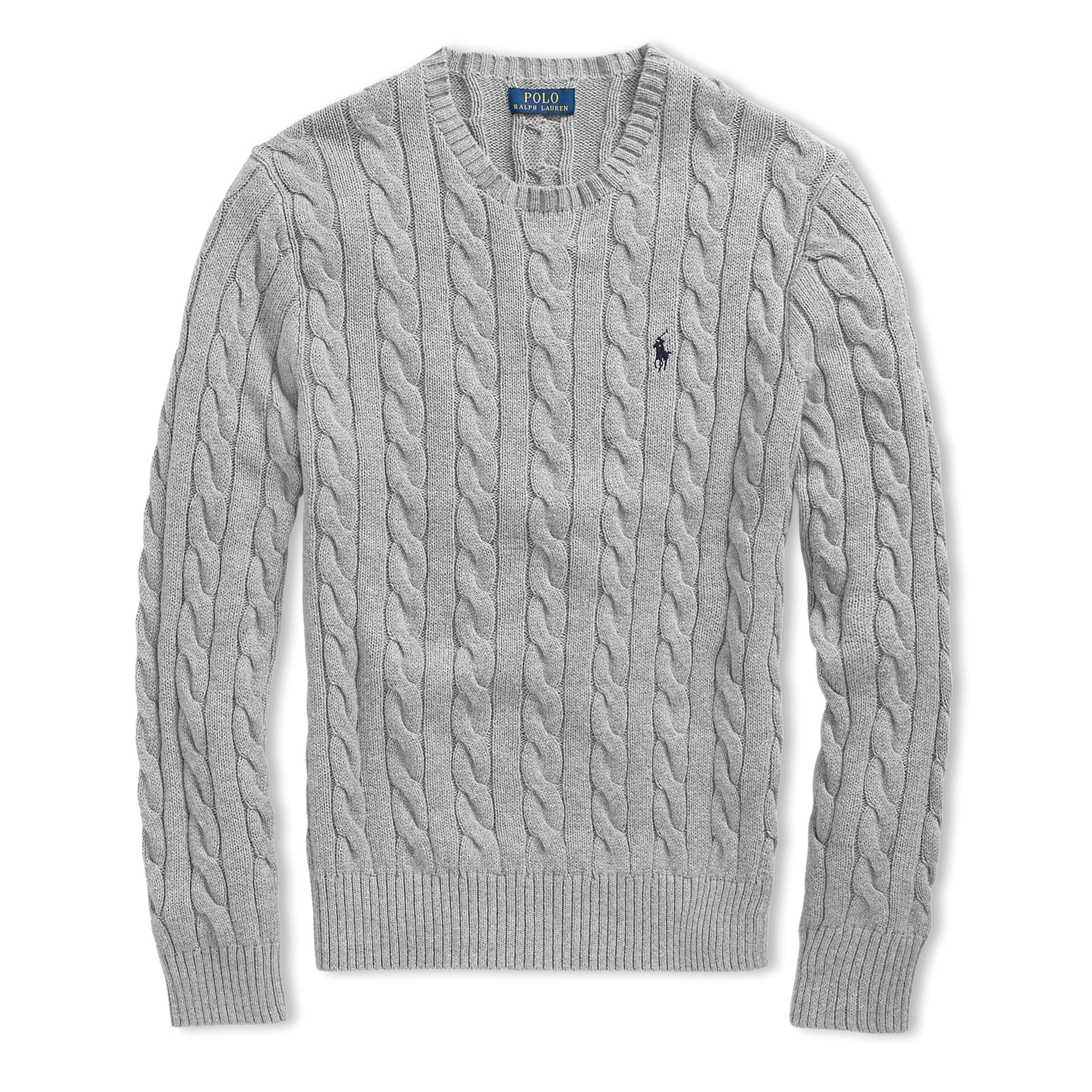 Fawn Gry Htr - Polo Ralph Lauren - Cable Knit Jumper - 1