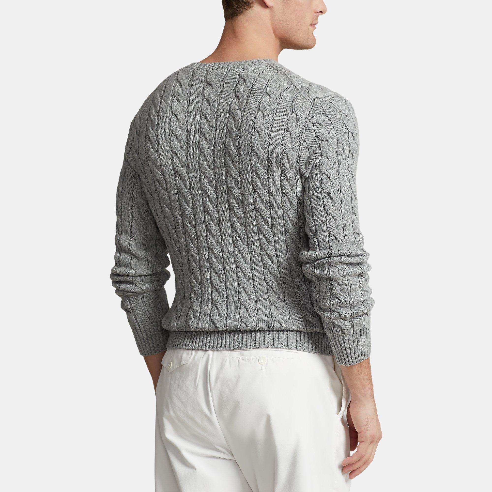 Fawn Gry Htr - Polo Ralph Lauren - Cable Knit Jumper - 3