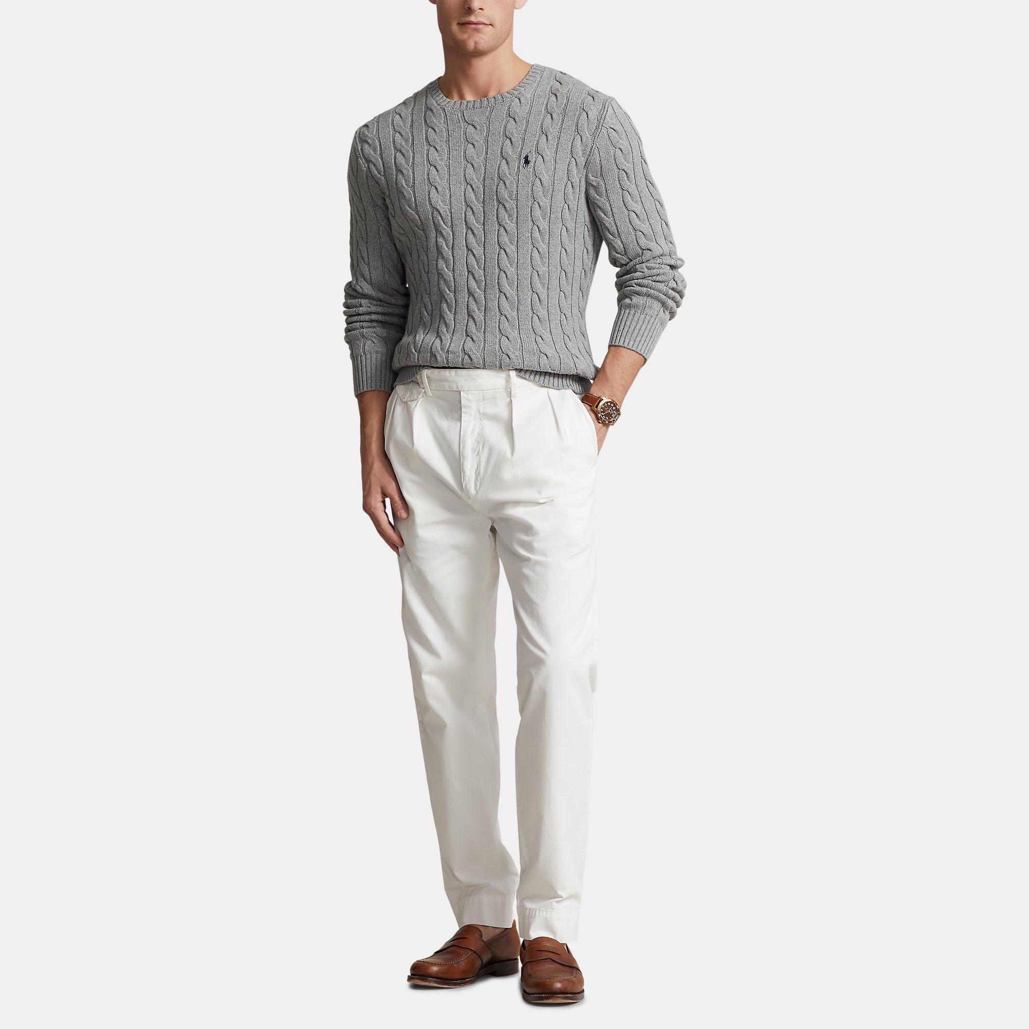 Fawn Gry Htr - Polo Ralph Lauren - Cable Knit Jumper - 4