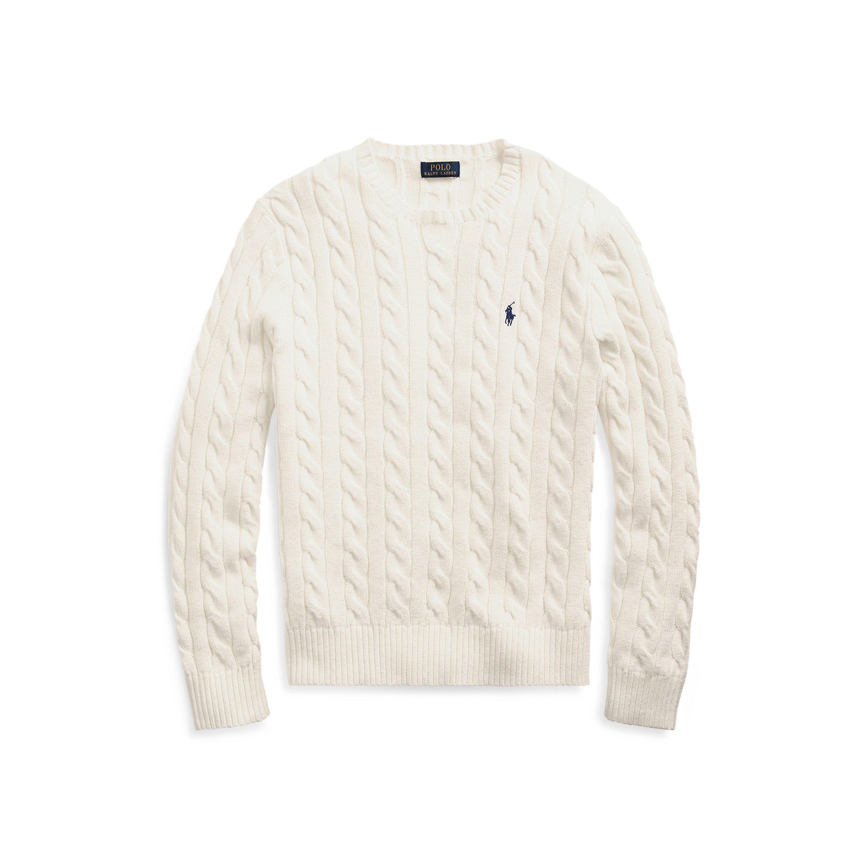 Polo Ralph Lauren Men's Andover Cream Cable Knit Jumper - XL