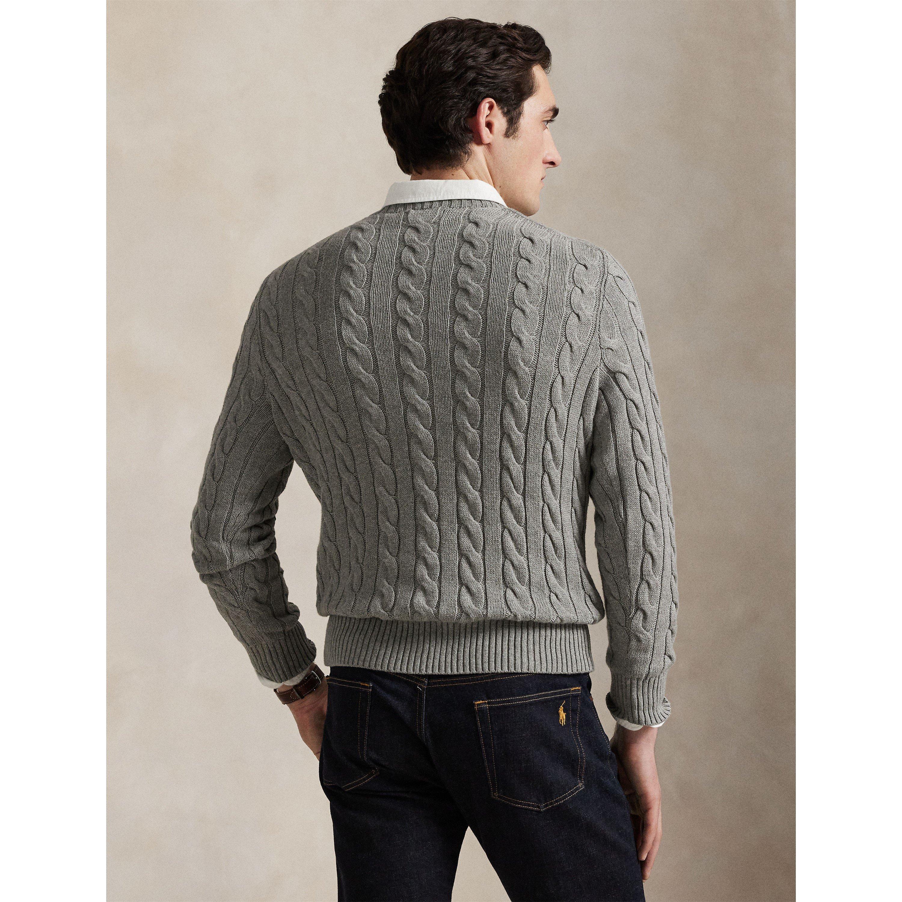 Fawn Grey - Polo Ralph Lauren - Cable Knit Jumper - 3