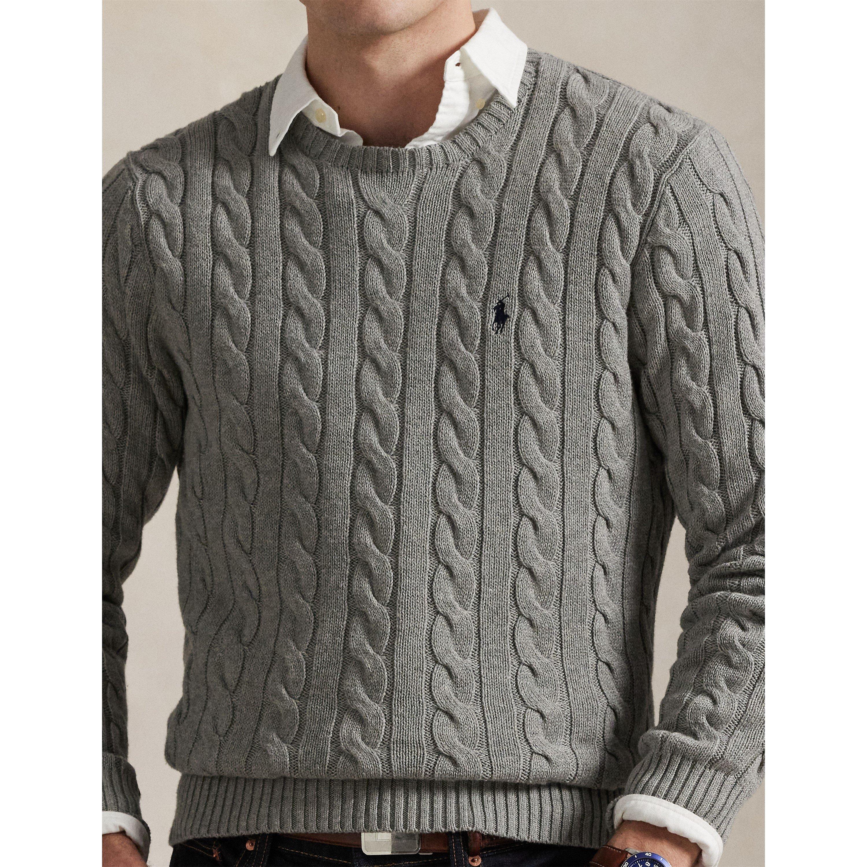 Fawn Grey - Polo Ralph Lauren - Cable Knit Jumper - 4