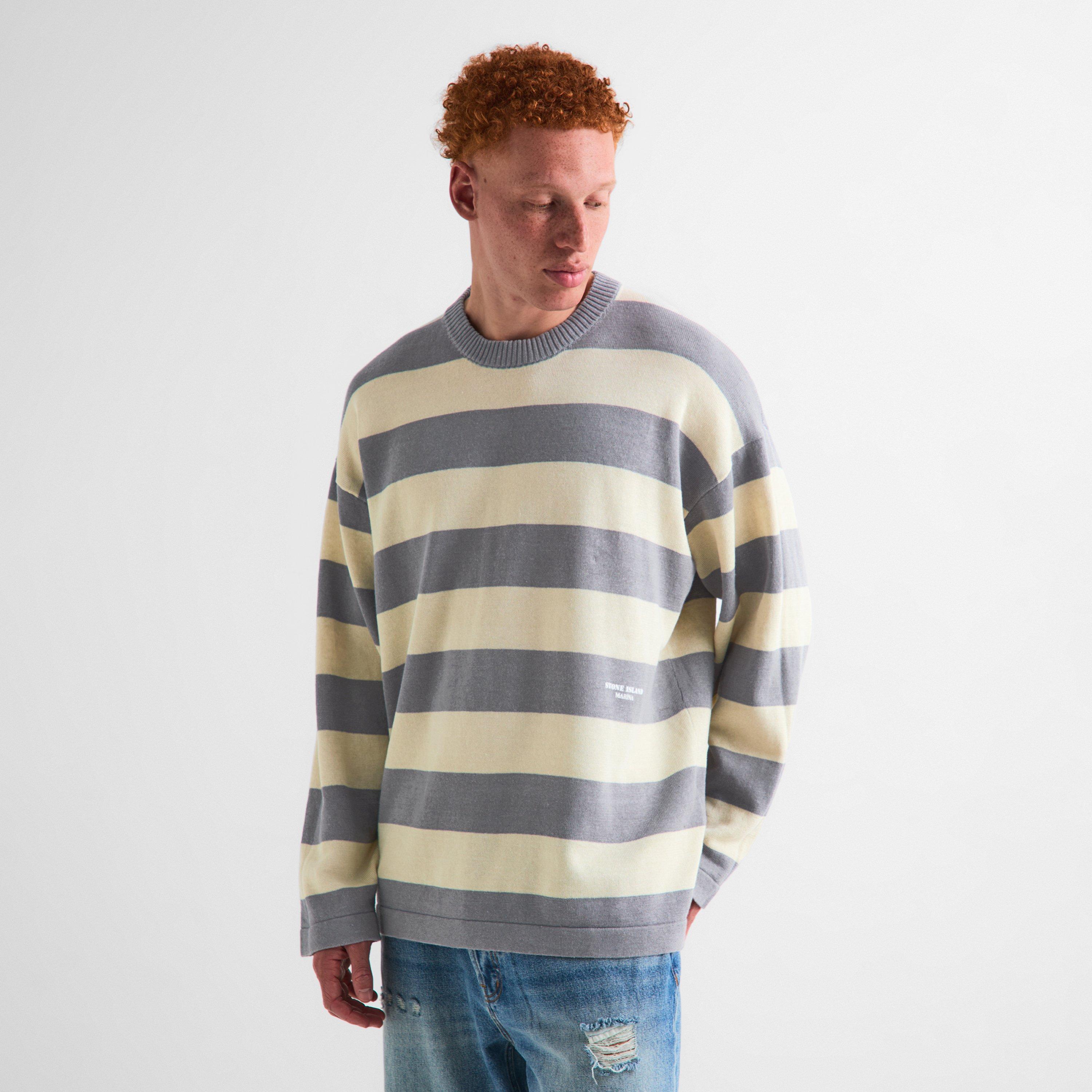 Ivory Mel V0M93 - Stone Island Marina - Men's Crew Neck Jumper - 3