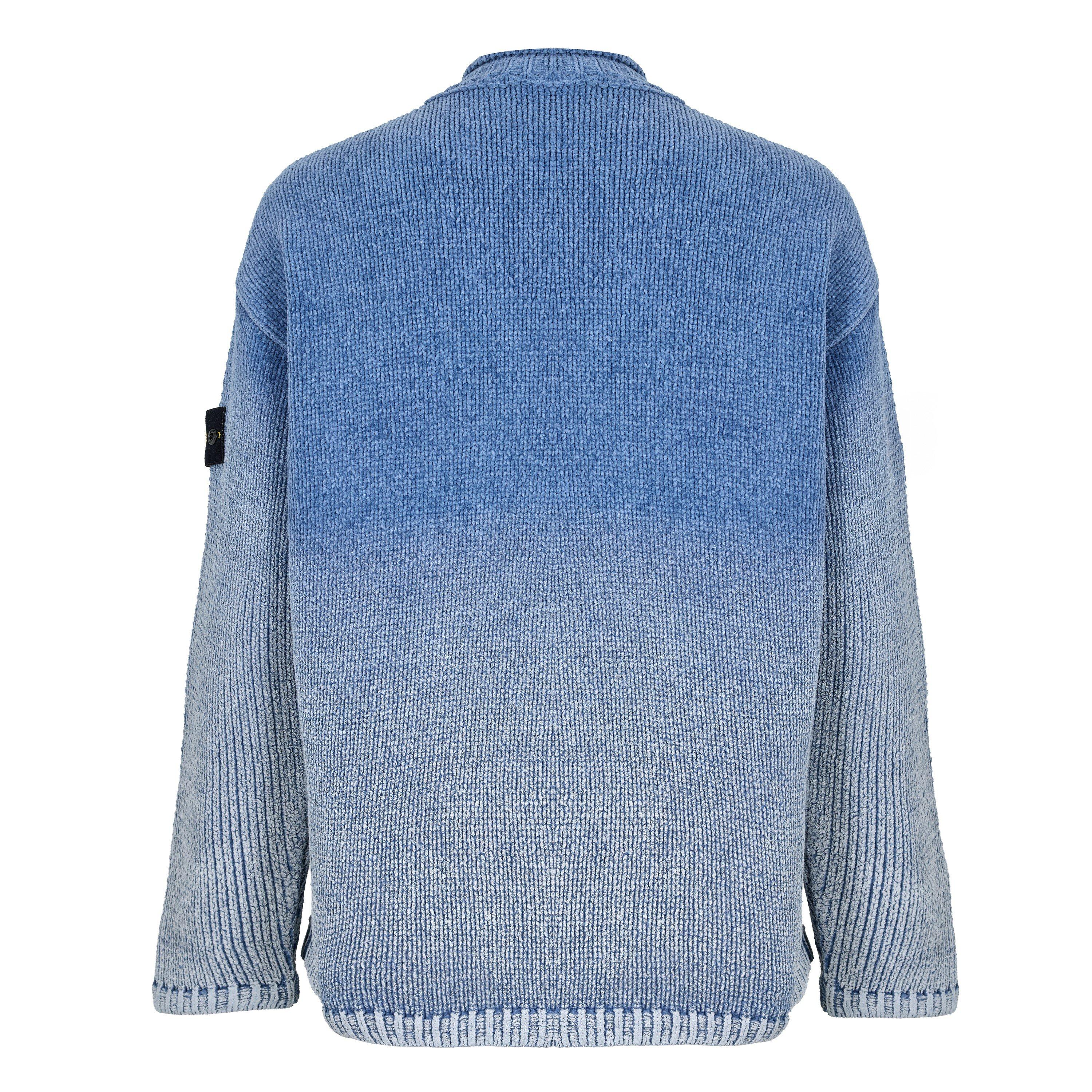 Dark Blue V0024 - Stone Island - Men's Chenille Crew Neck Jumper - 2