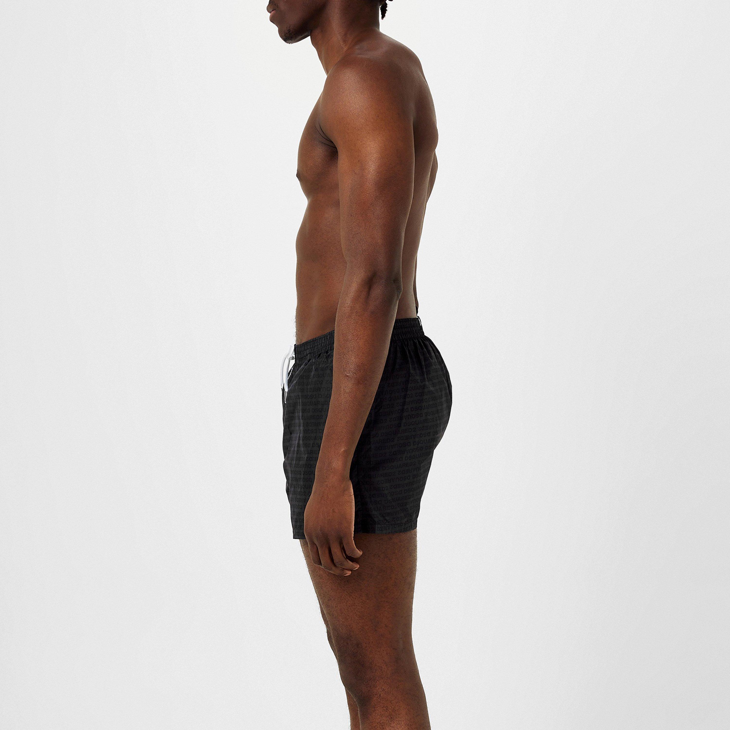 Dark Grey 099 - DSquared2 - All-Over Print Swim Shorts - 2