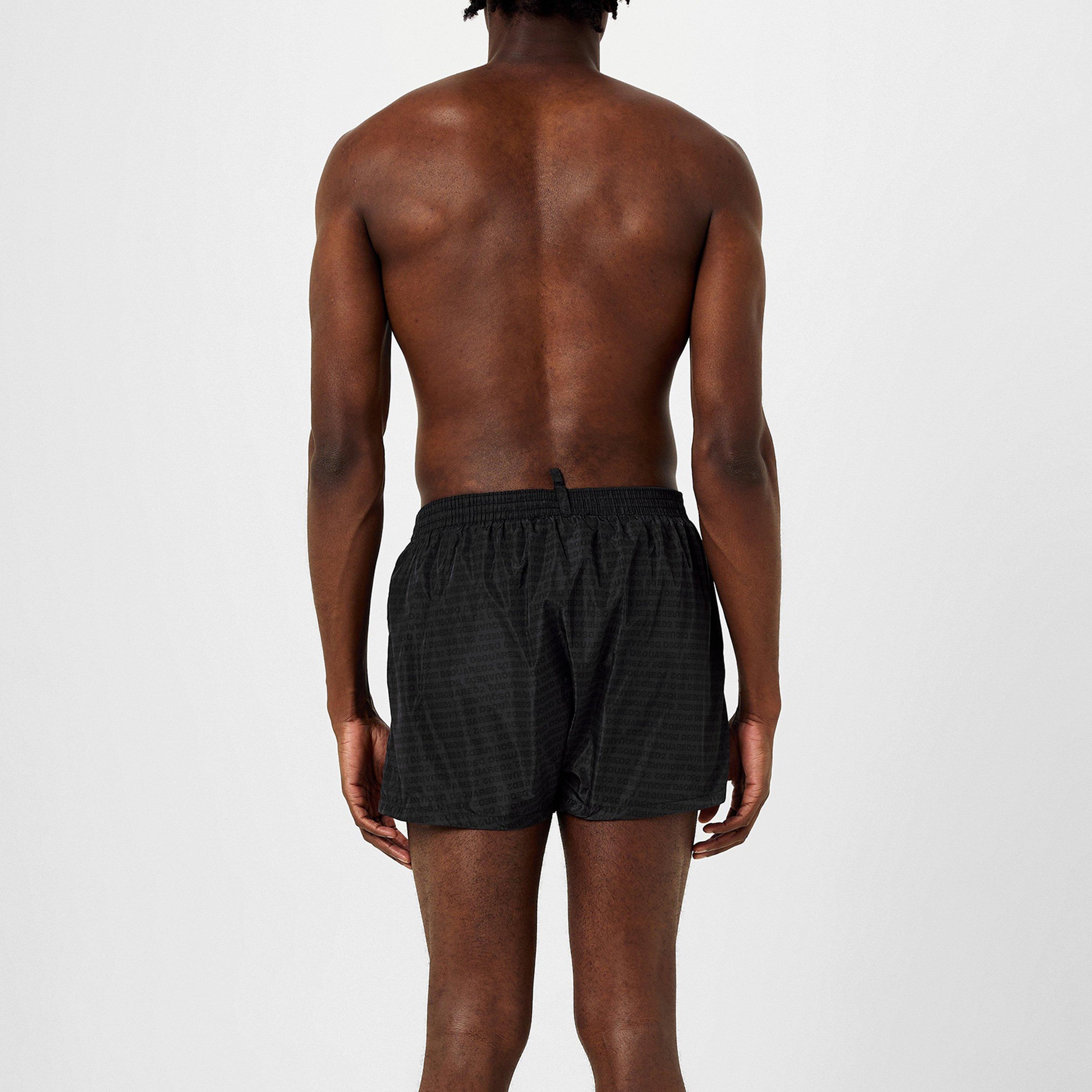 Dark Grey 099 - DSquared2 - All-Over Print Swim Shorts - 3