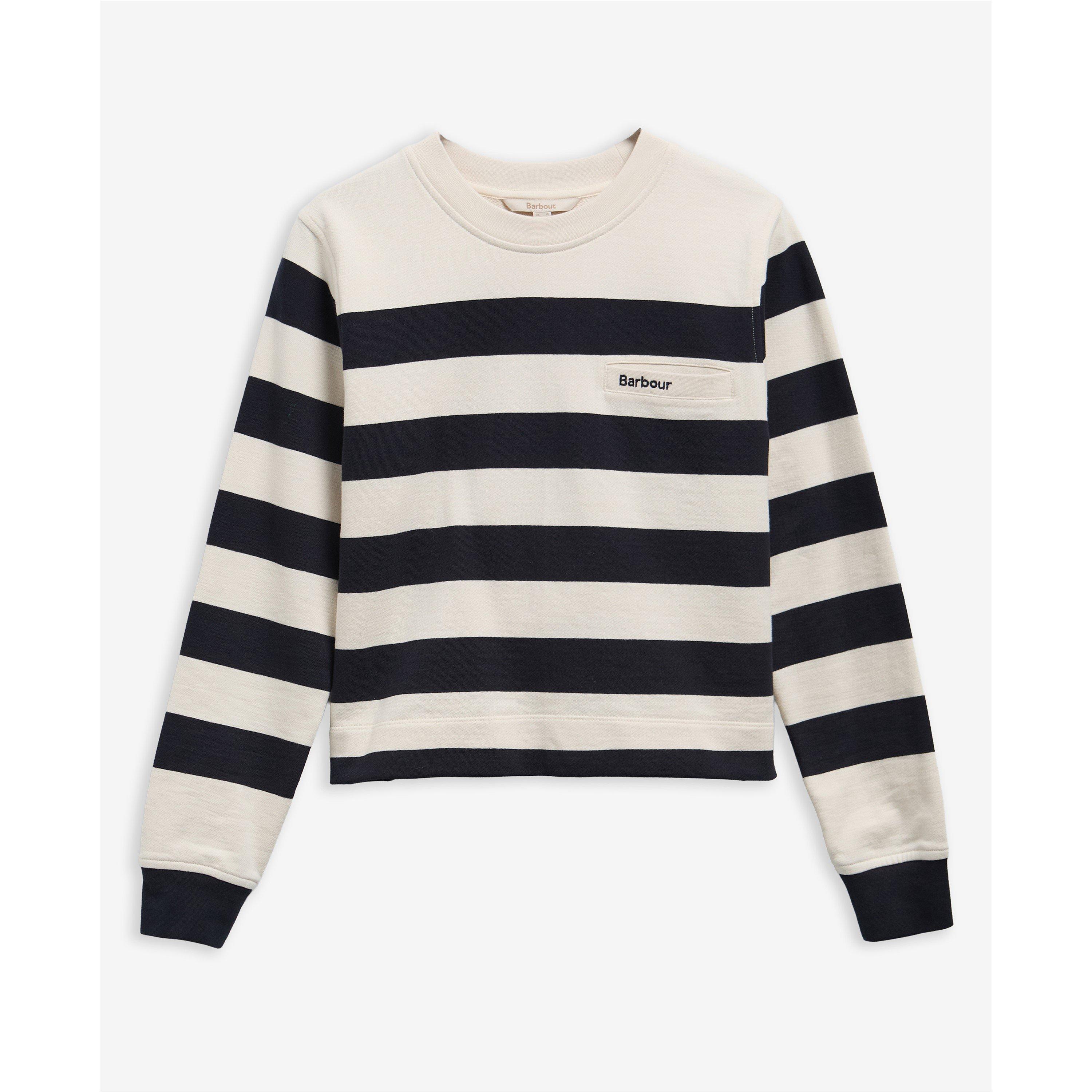 Navy/Cloud S - Barbour - Women's Crew Neck Jumper - 1