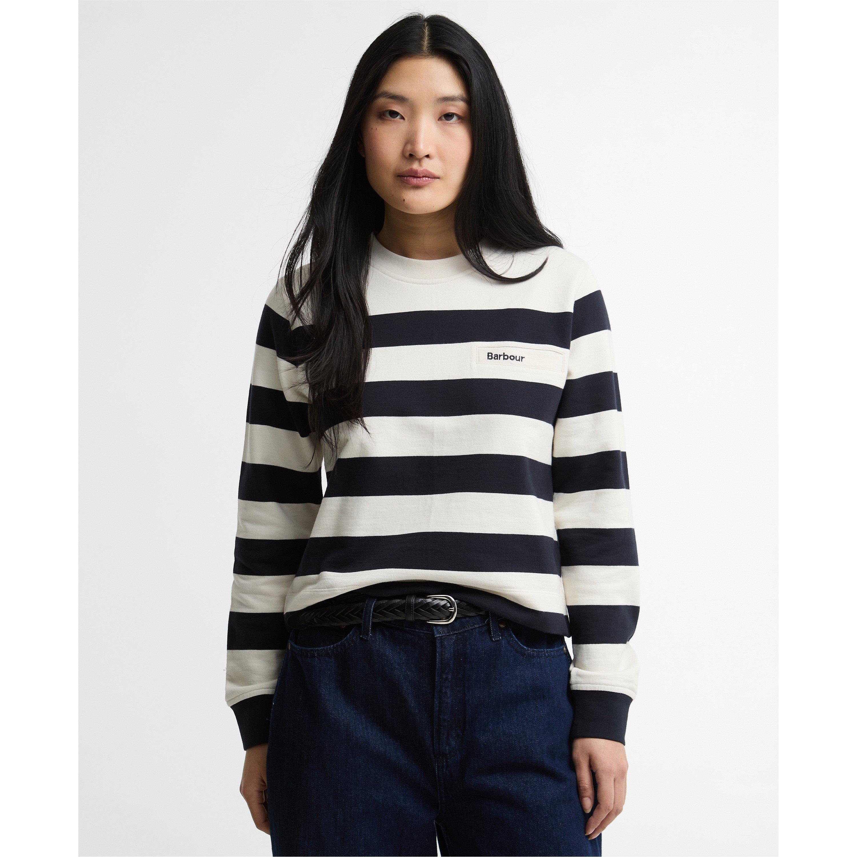 Navy/Cloud S - Barbour - Women's Crew Neck Jumper - 2