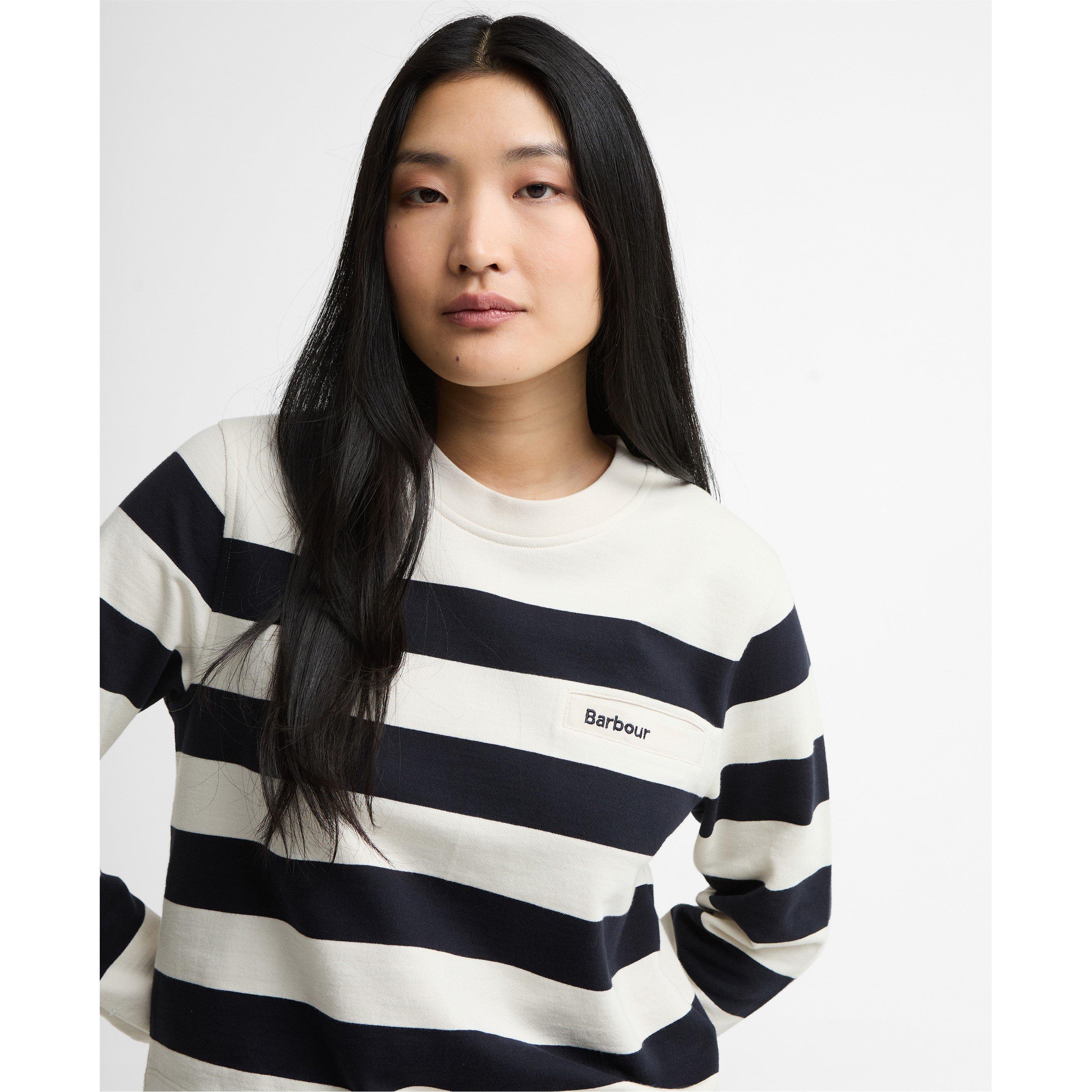 Navy/Cloud S - Barbour - Women's Crew Neck Jumper - 4