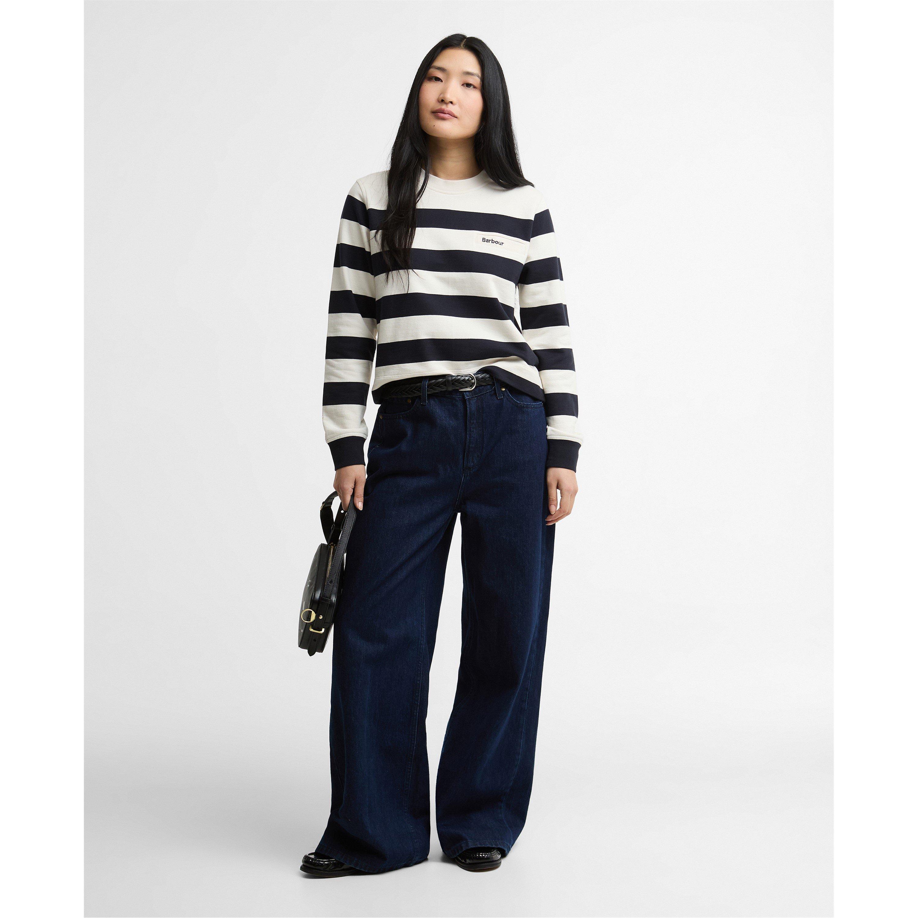 Navy/Cloud S - Barbour - Women's Crew Neck Jumper - 6