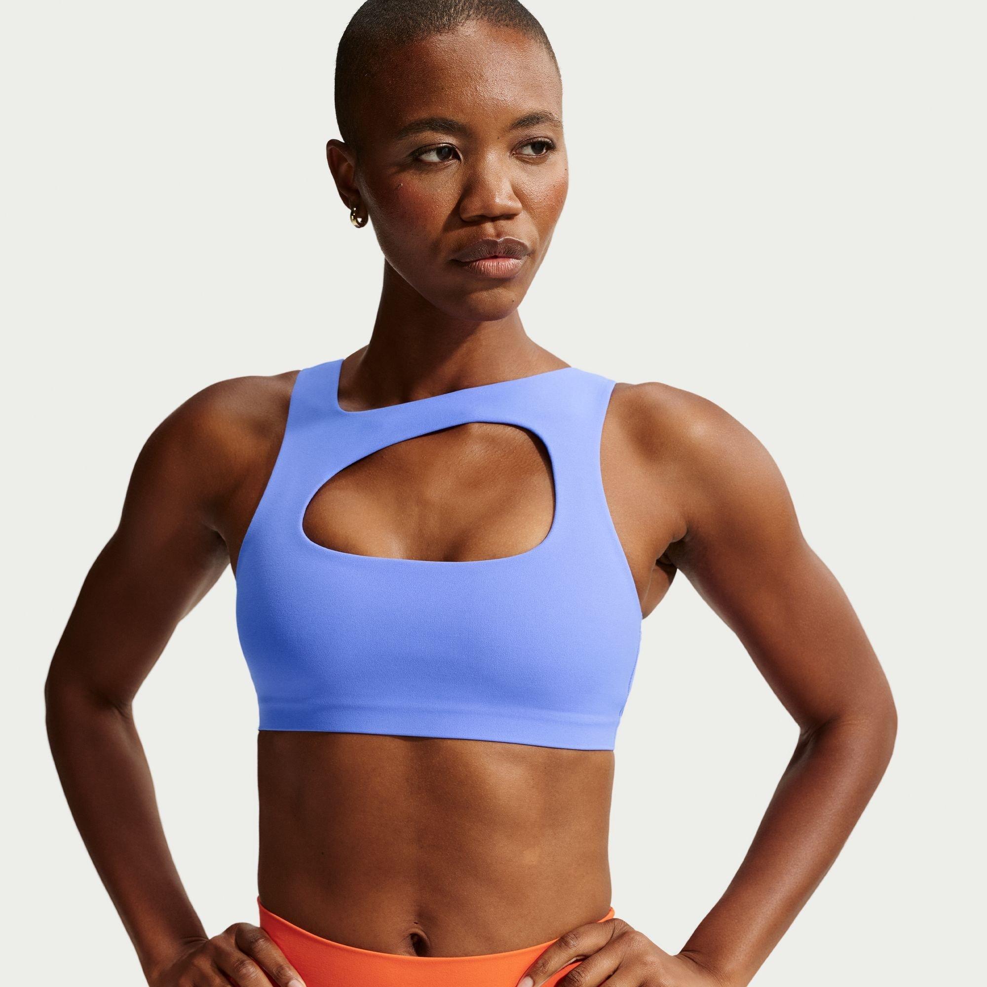 Nike Women's Medium Impact Non Wired Sports Bra - Sapphire - 8 (XS)