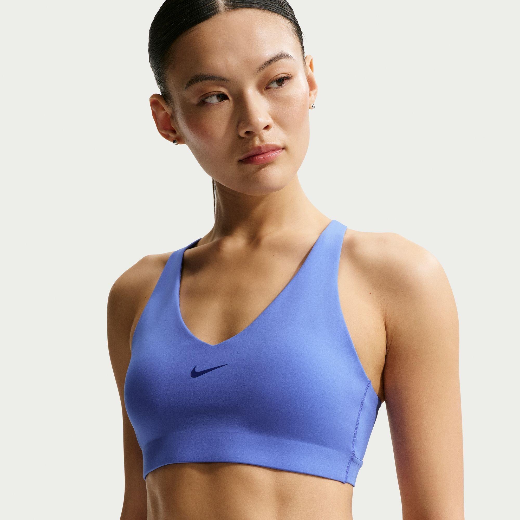 Sapphire/Blue - Nike - Women's Medium Impact Non Wired Sports Bra - 1