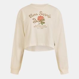Vans Supply Boutique Ls Relax Crop Marsh Top Womens