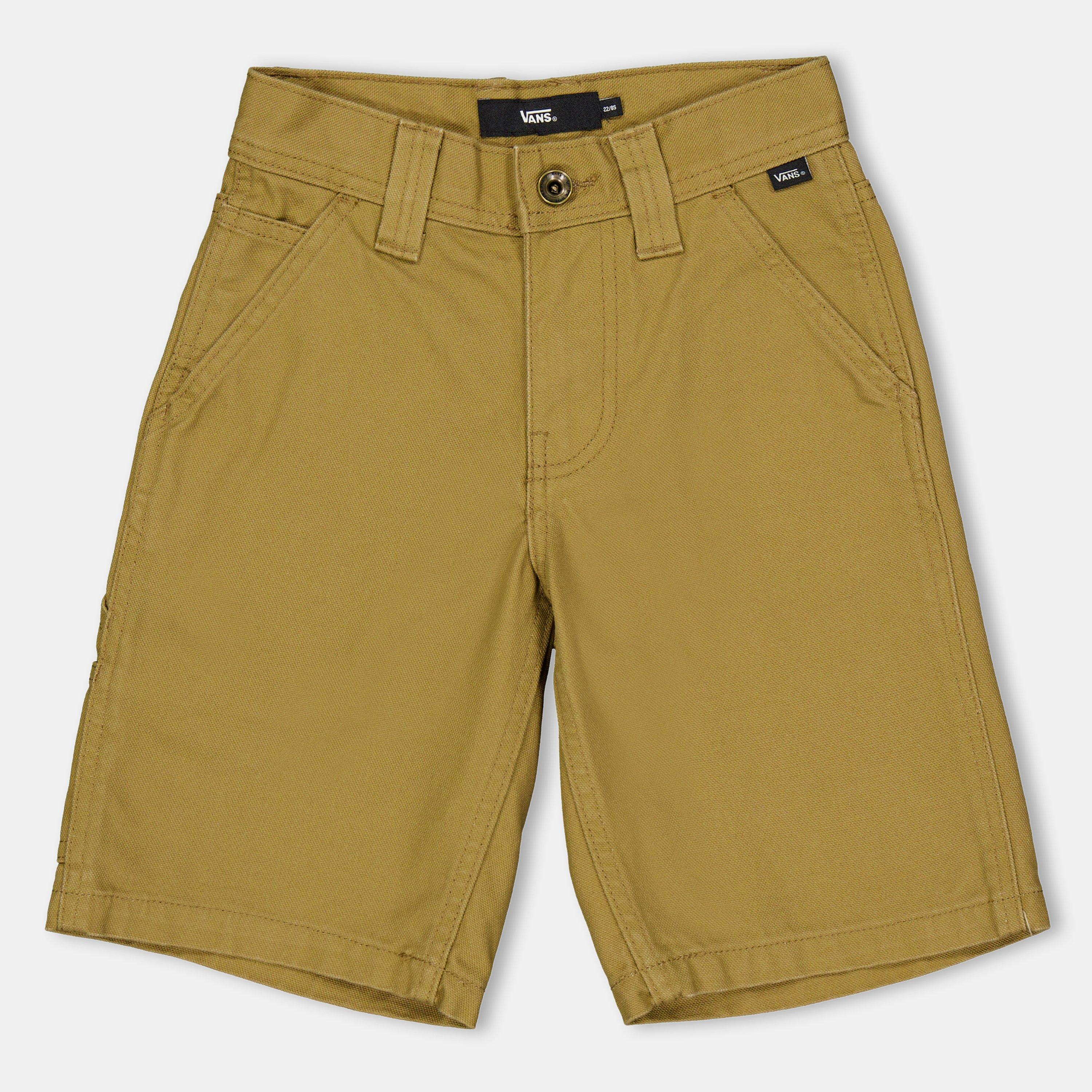 Vans Boys Kids' Drill Chore Carpenter Canvas Loose Fit Cargo Shorts - Dirt - 23