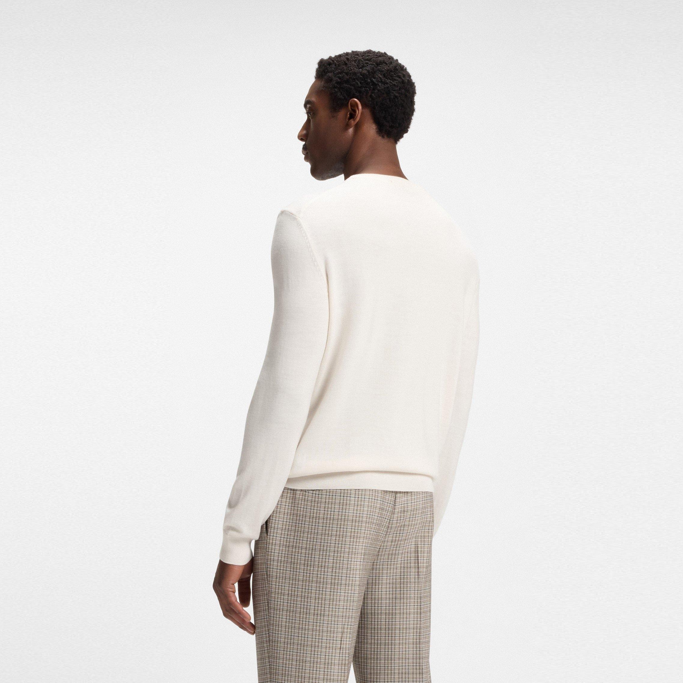 Open White 131 - Boss - Men's Botto-L 01 Black Classic Fit Crew Neck Jumper - 3