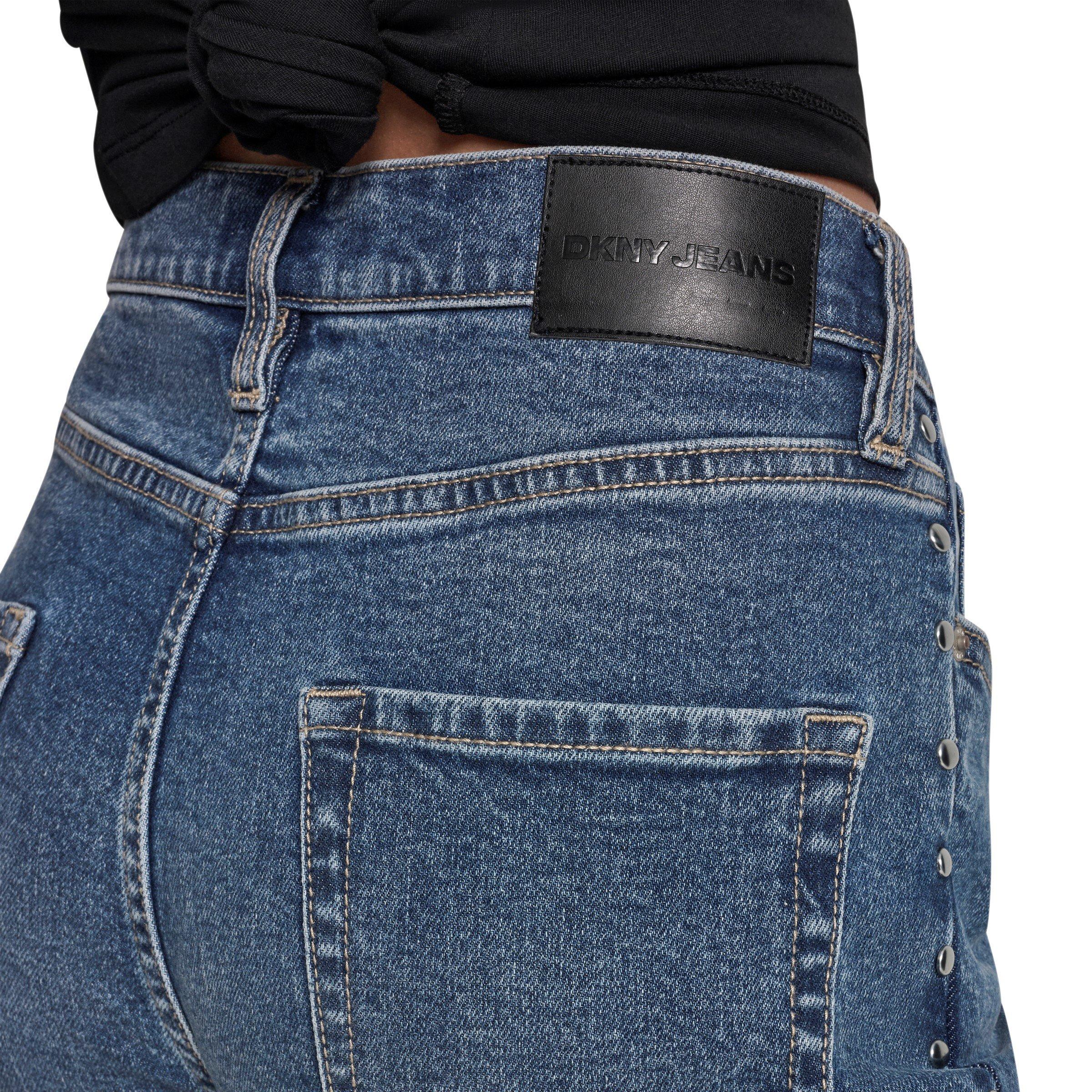 DKNY | DKNY Jeans High Rise Modern Wide Leg W/ Curved Studded Forward ...