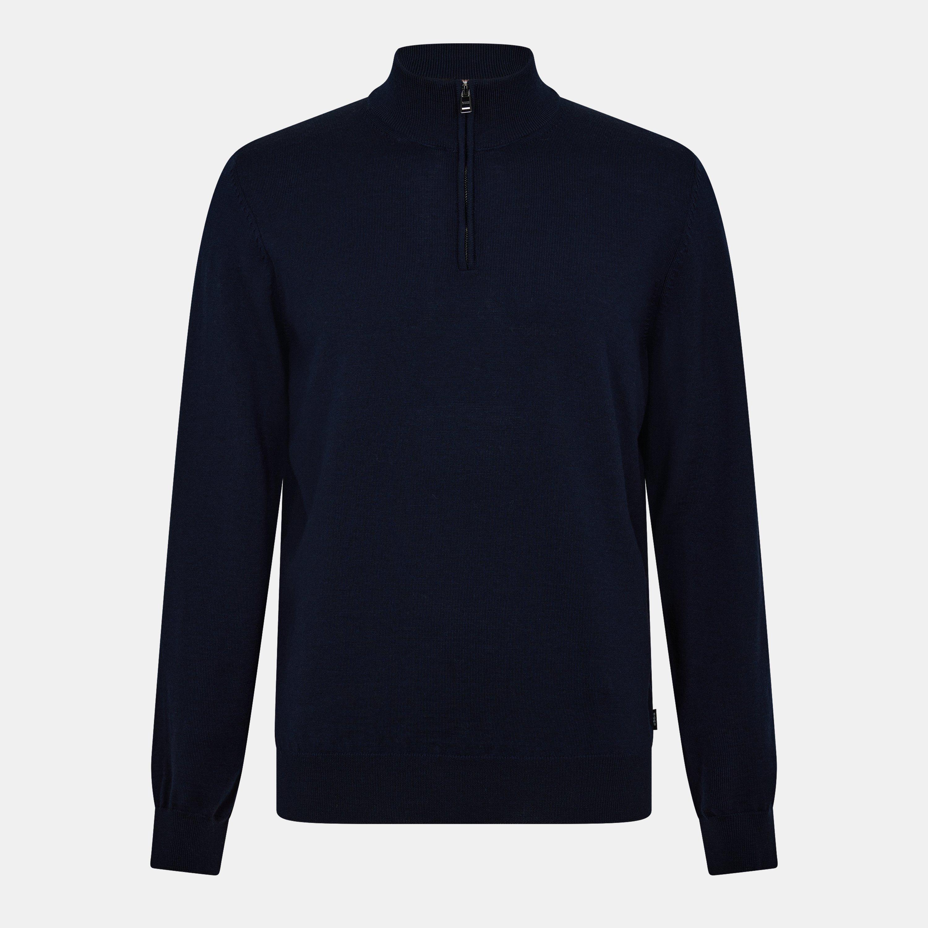 Dark Blue - Boss - Men's Ebenji Crew Neck Jumper - 1