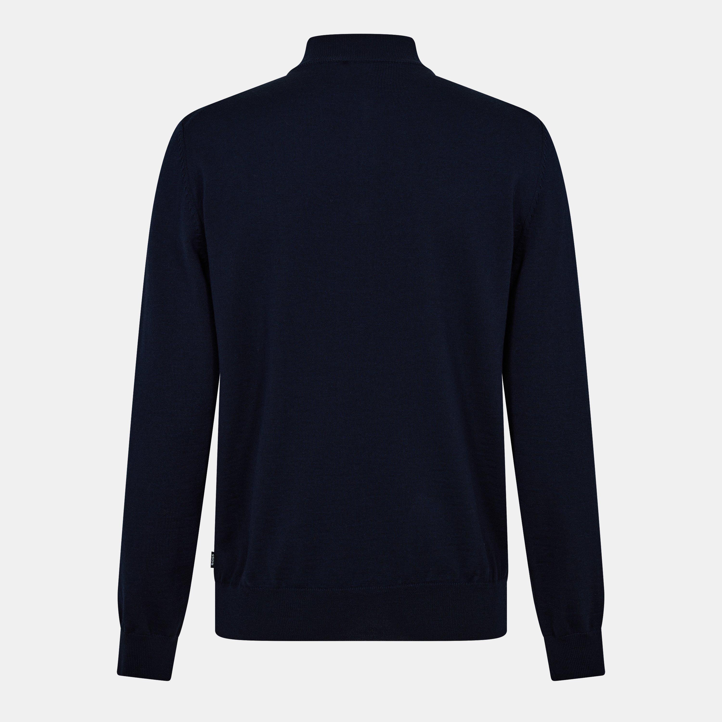 Dark Blue - Boss - Men's Ebenji Crew Neck Jumper - 2
