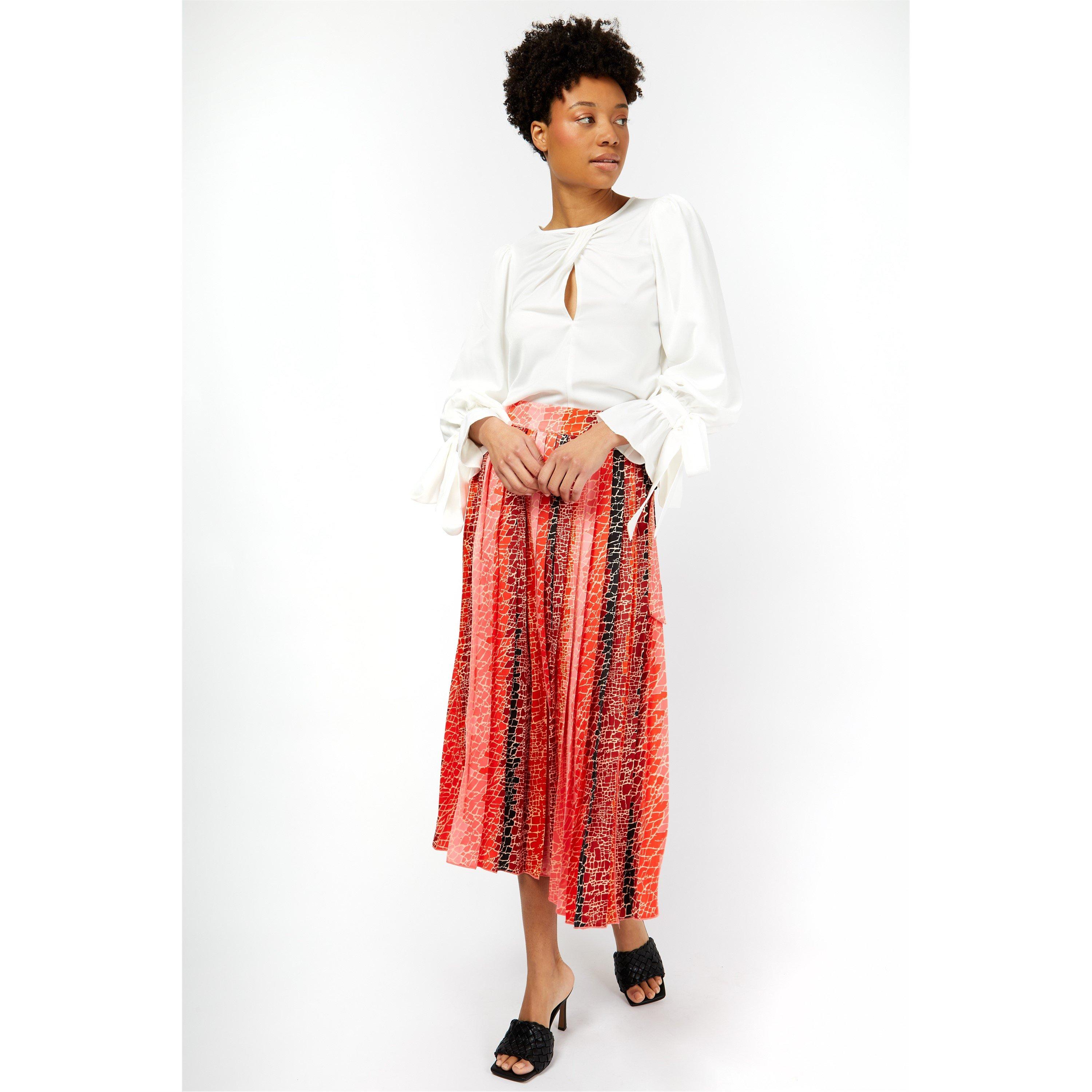 Red Elphnt Prnt - Little Mistress - Women's Midi Skirt - 1