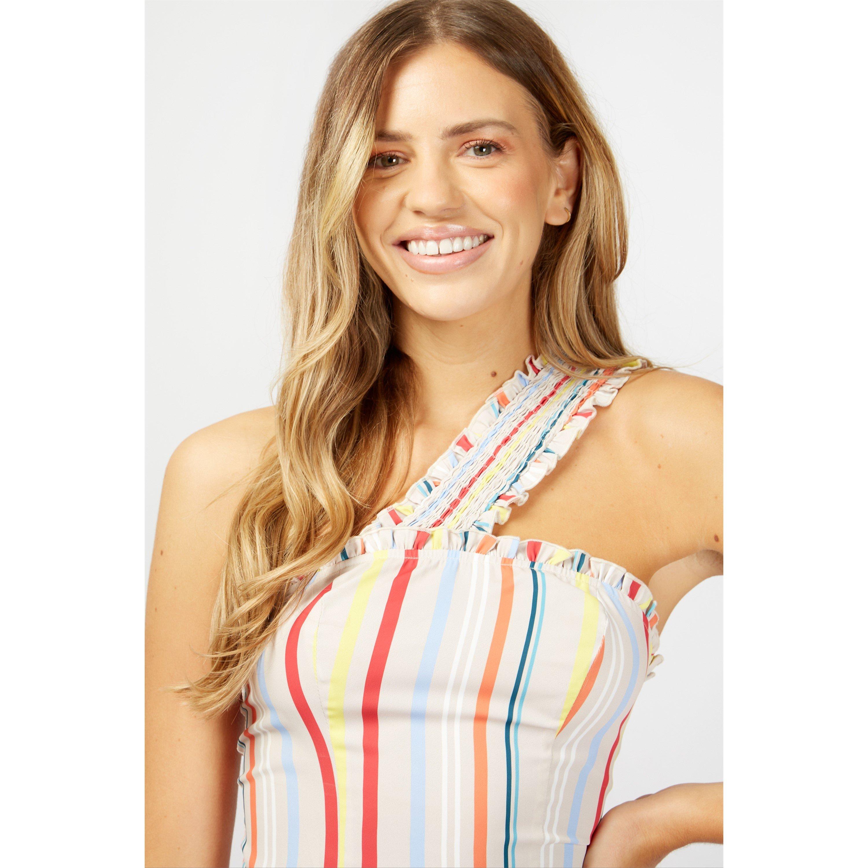 Righe Multiple - Little Mistress - Short-Sleeve Crop Top - 2