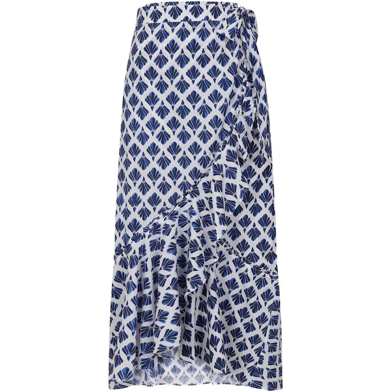 Wht Blue Prnt - Little Mistress - Midi Skirt - 2