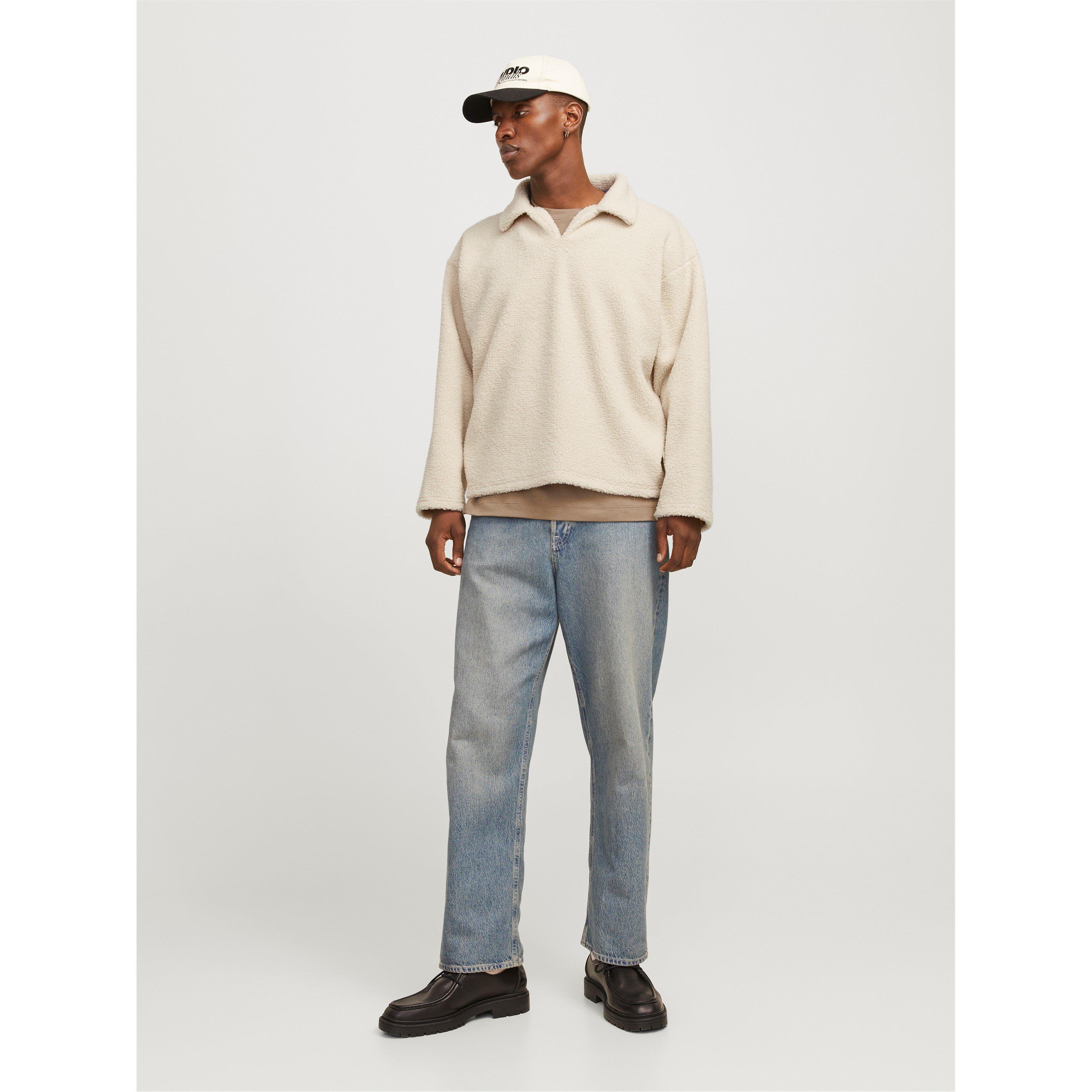 Oatmeal - Jack and Jones - Men's Teddy Crew Neck Jumper - 2