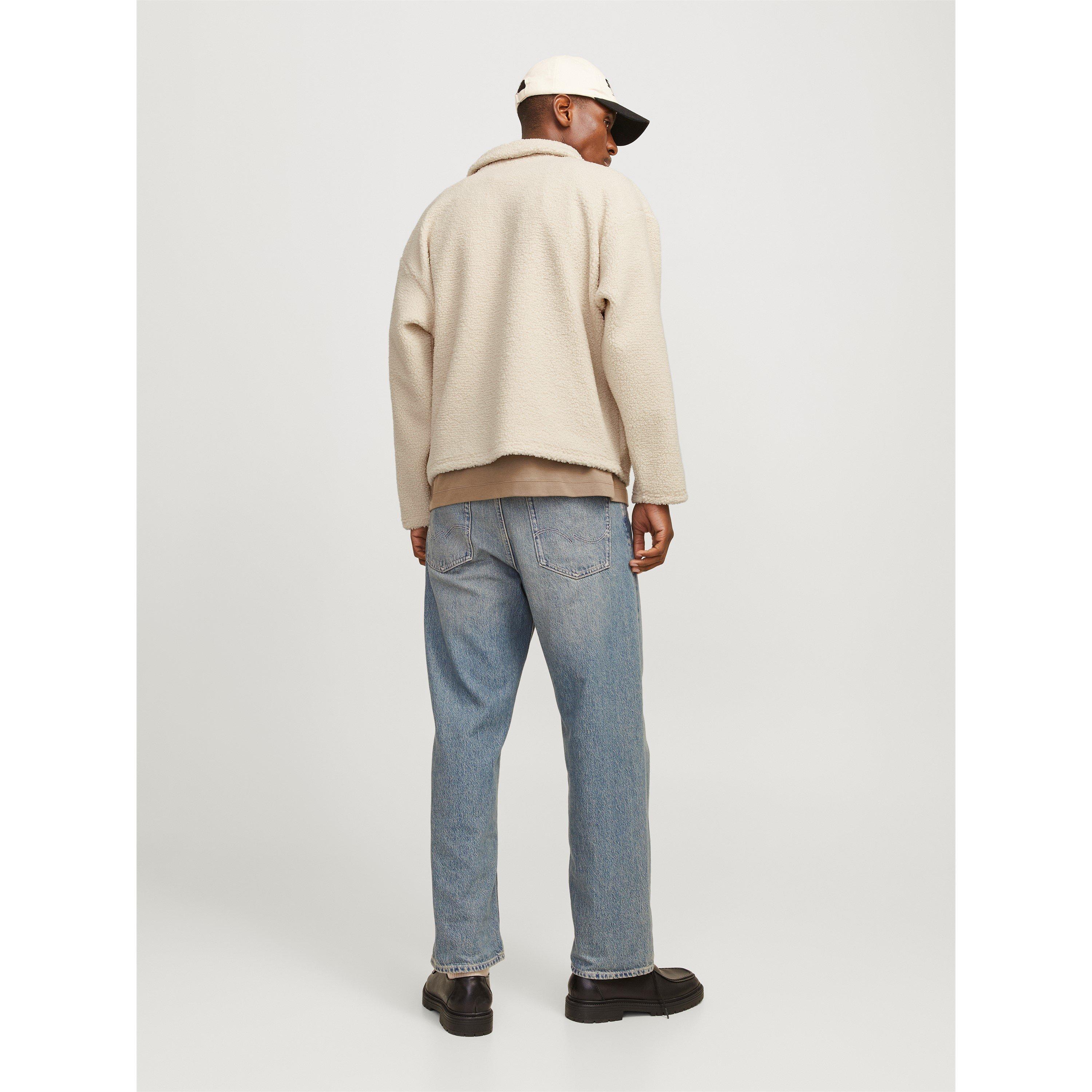 Oatmeal - Jack and Jones - Men's Teddy Crew Neck Jumper - 5