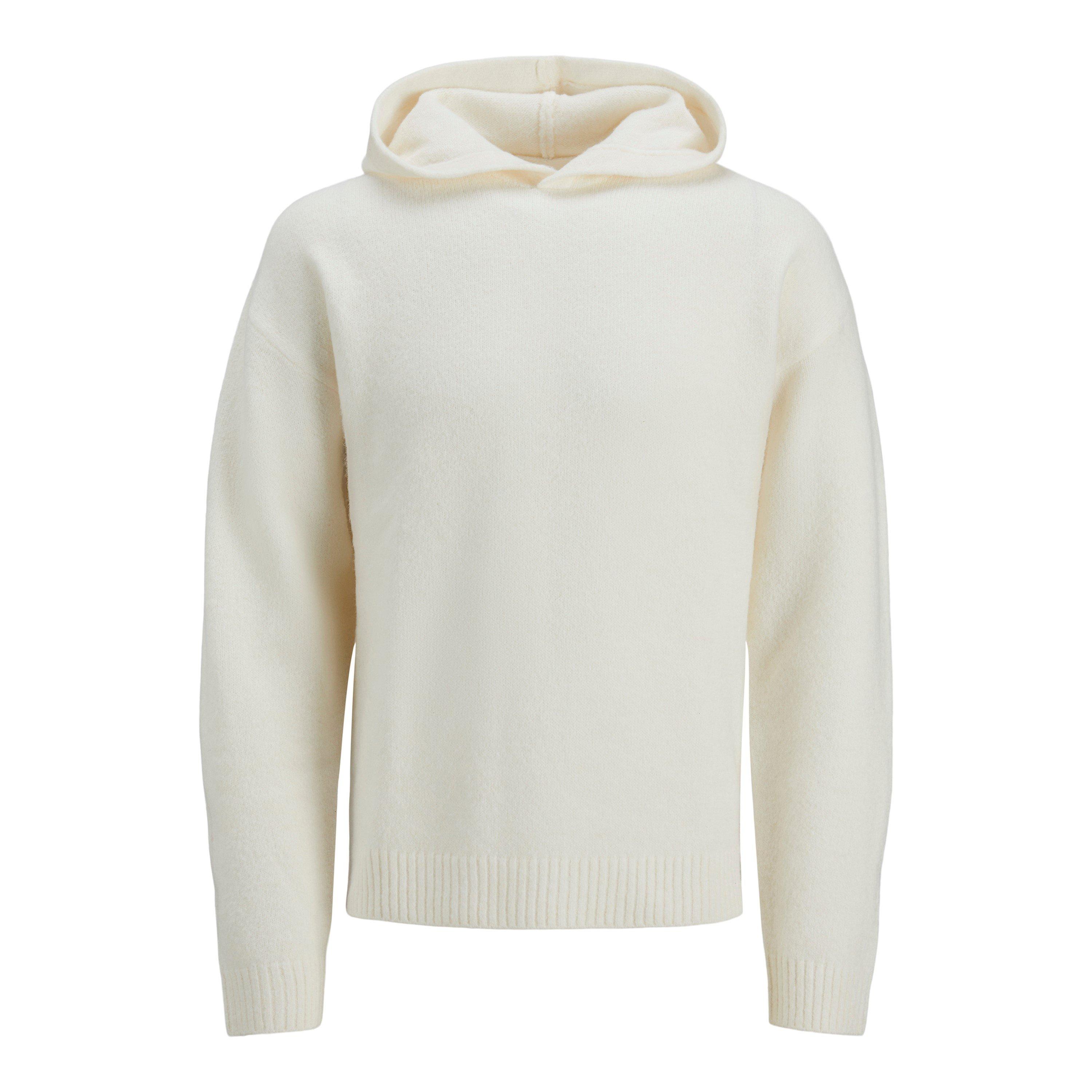 Jack And Jones Men's Knitted Hood Top - Sea Salt - L