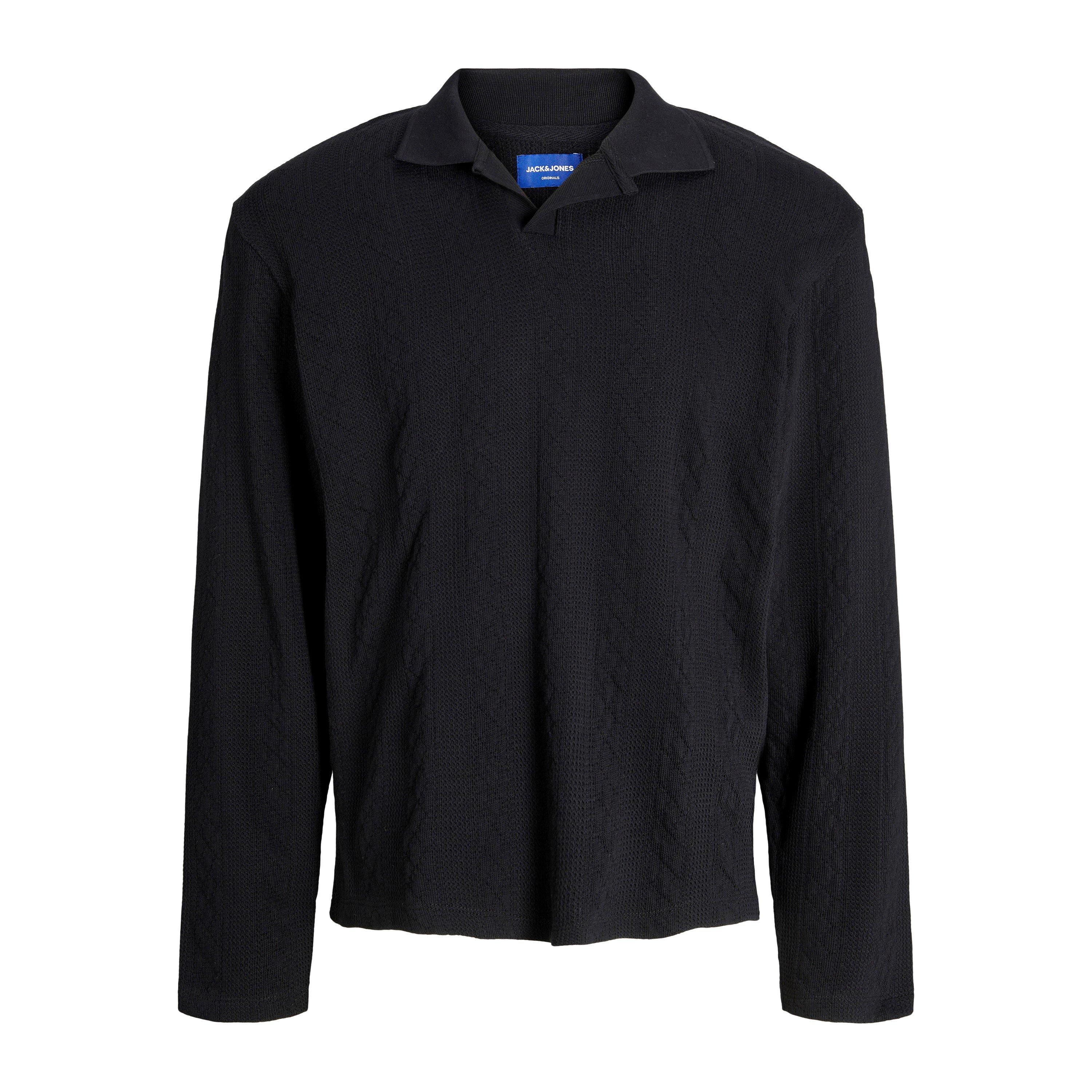 Jack And Jones Men's Cable Crew Neck Jumper - Black - 2XL