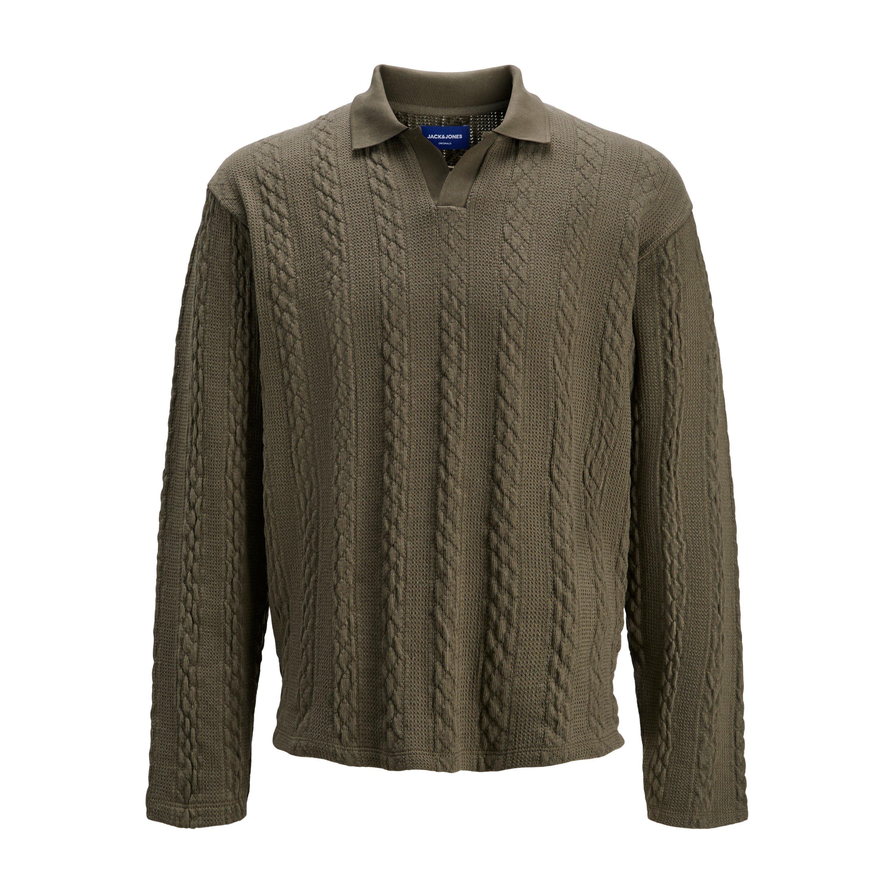 Jack And Jones Men's Cable Crew Neck Jumper - Sea Turtle - 2XL