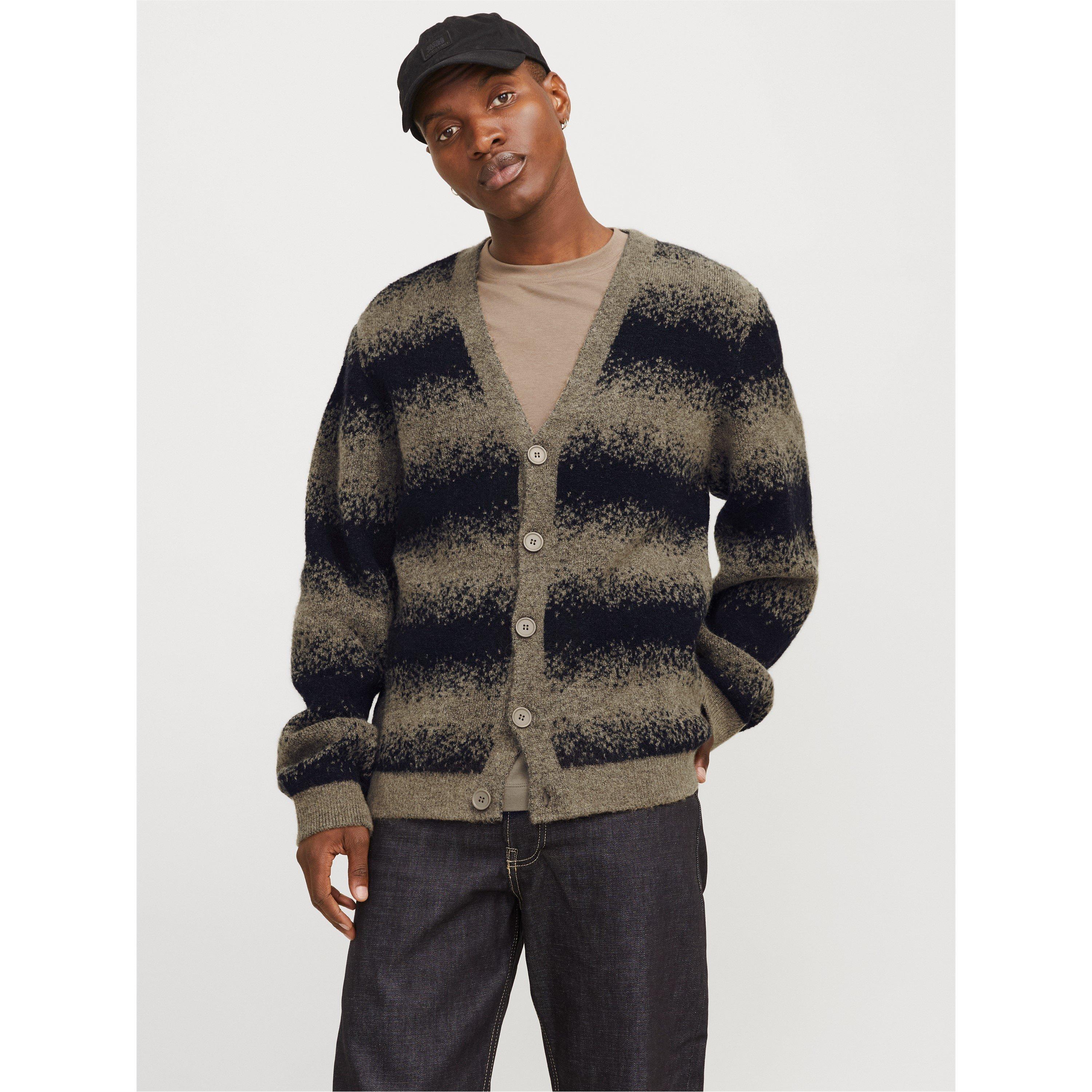 Greige - Jack and Jones - Men's Knitted Cardigan - 1