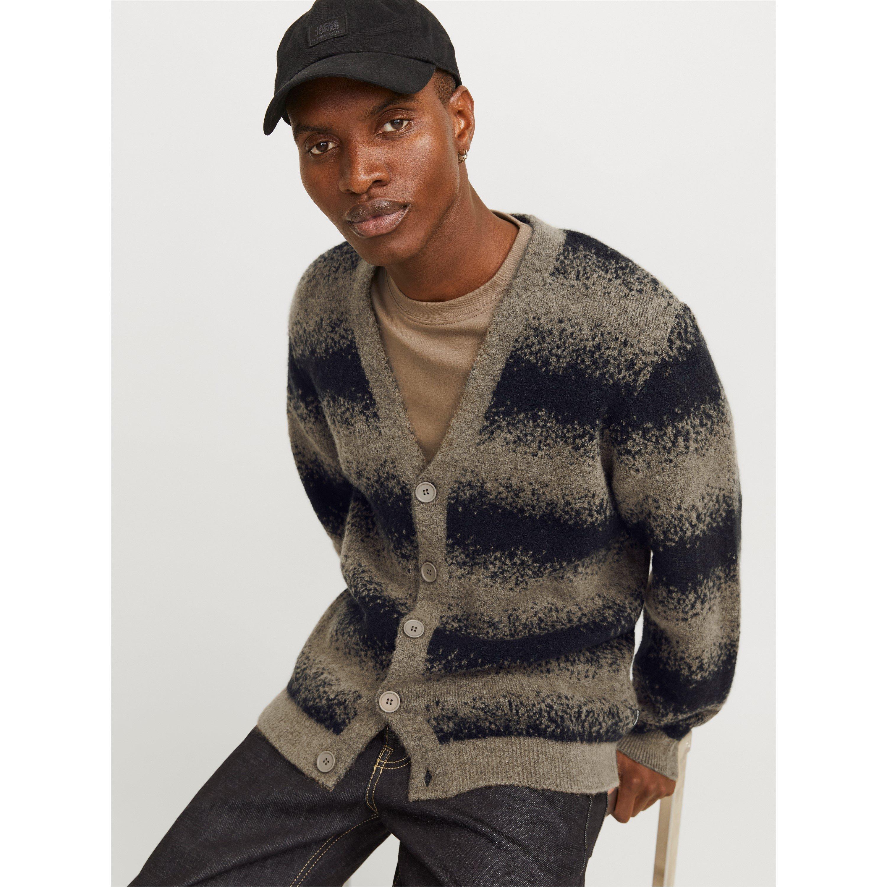 Greige - Jack and Jones - Knitted Cardigan - 6