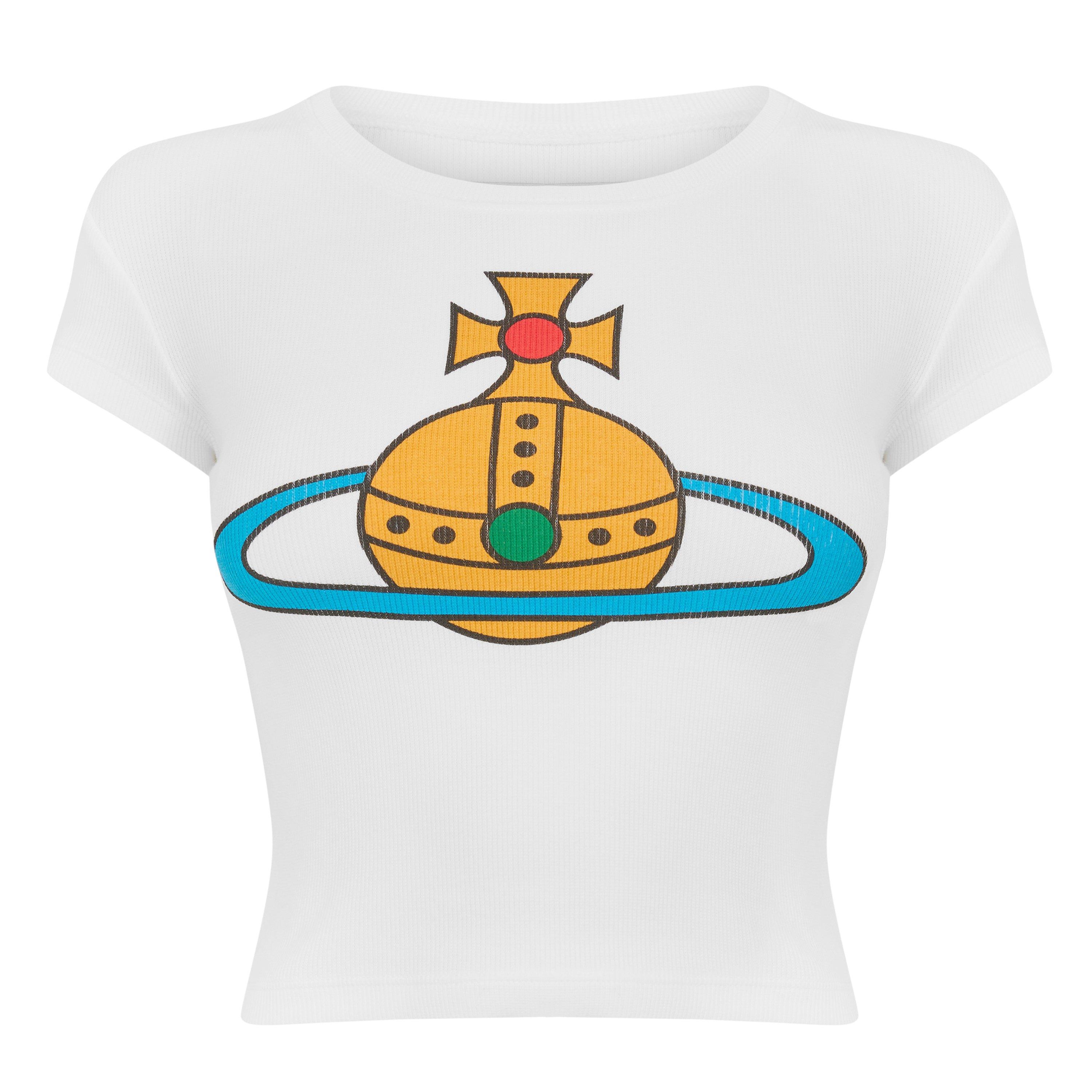 Vivienne Westwood Women's Viv OS Baby Tee - White - Size 18 (2XL)