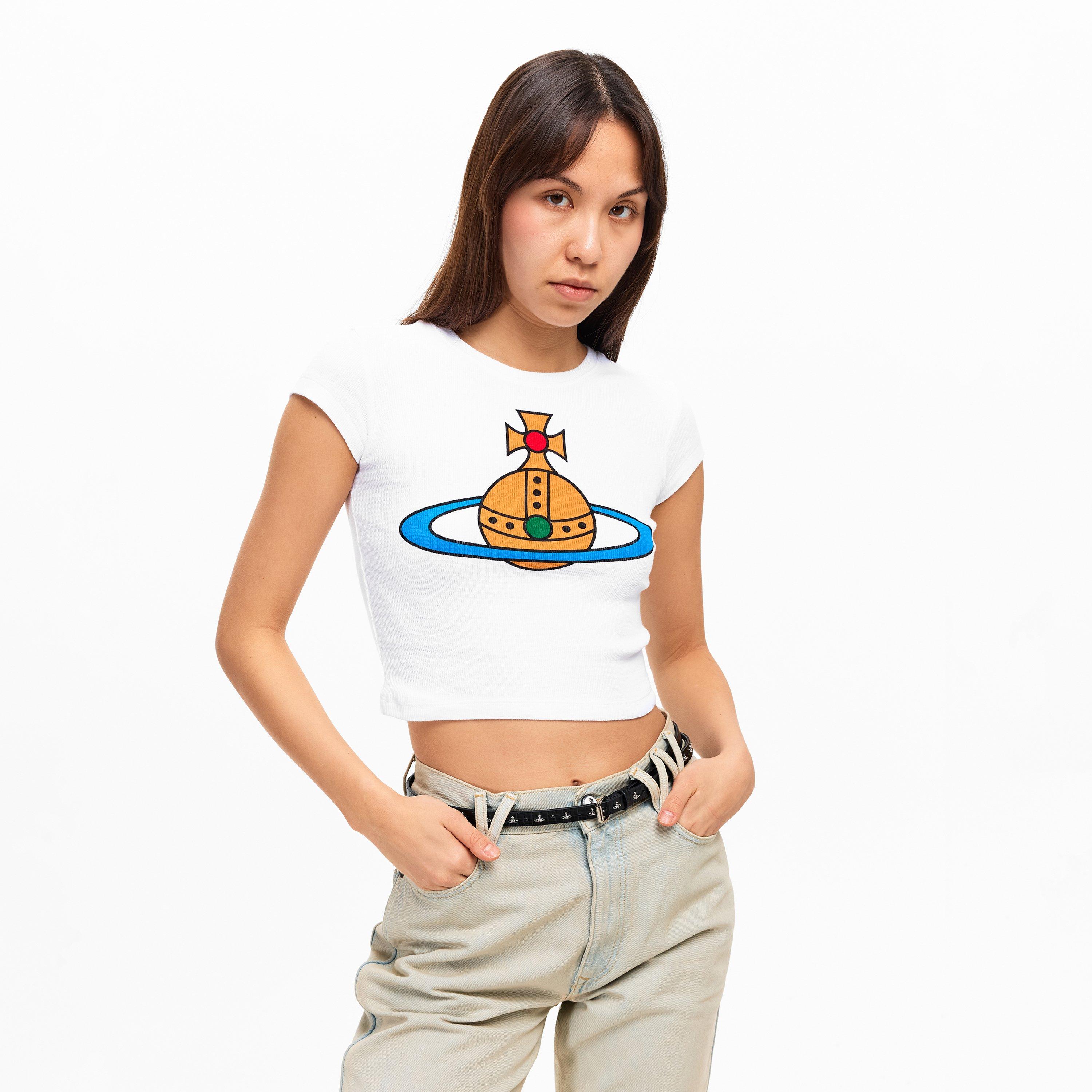 White - Vivienne Westwood - Women's Viv OS Baby Tee - 3