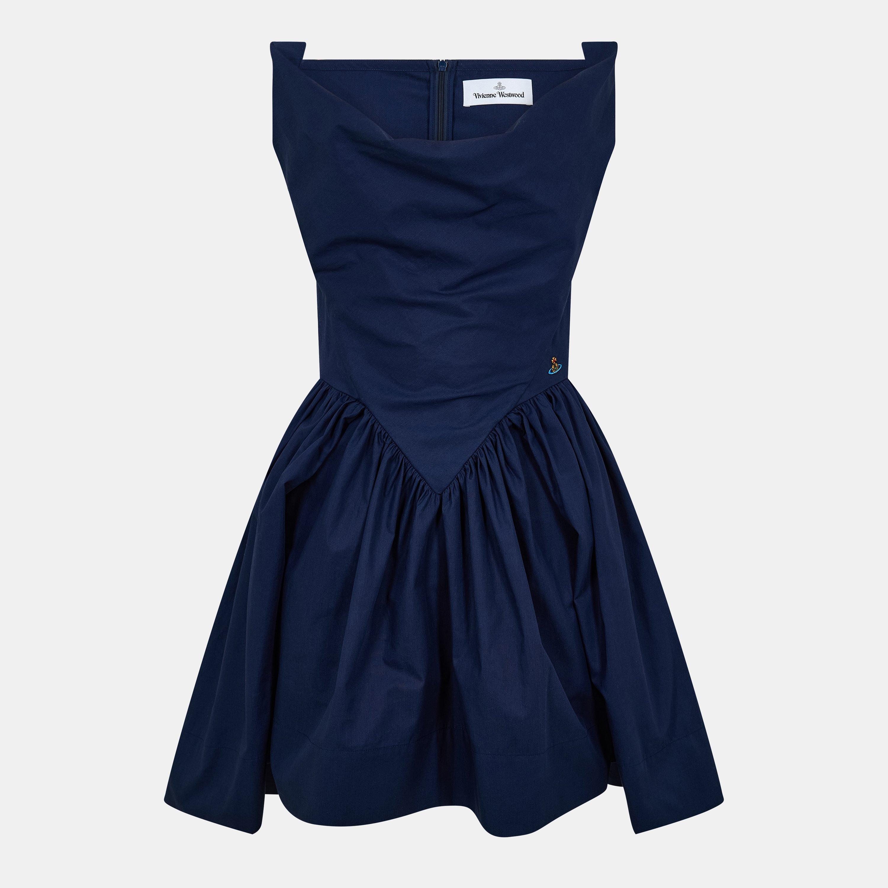 Vivienne Westwood Viv Mini Sunday Drs Ld61 - Navy - Size M (40)