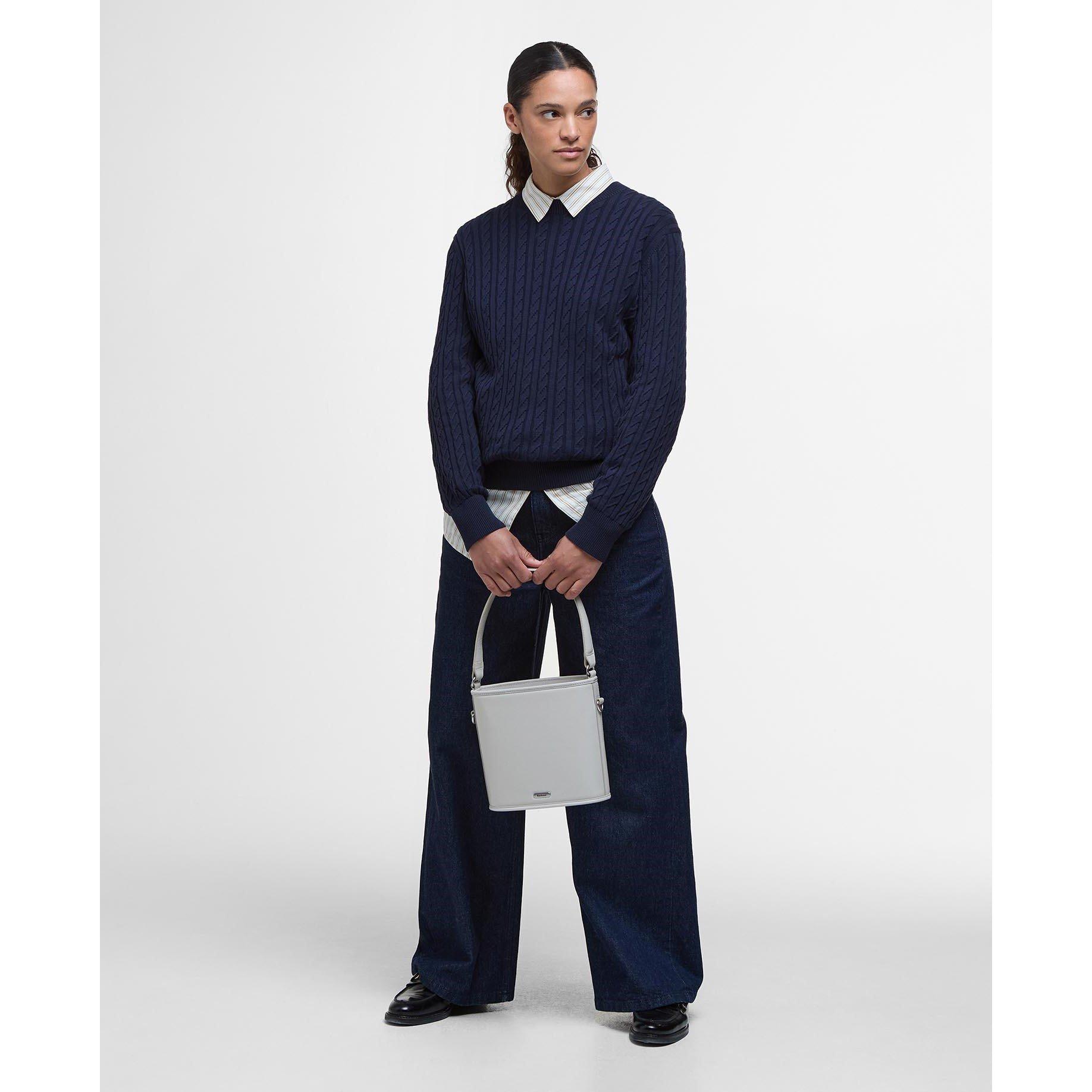 Navy - Barbour - Womens Hartland Crew Neck Jumper - 4