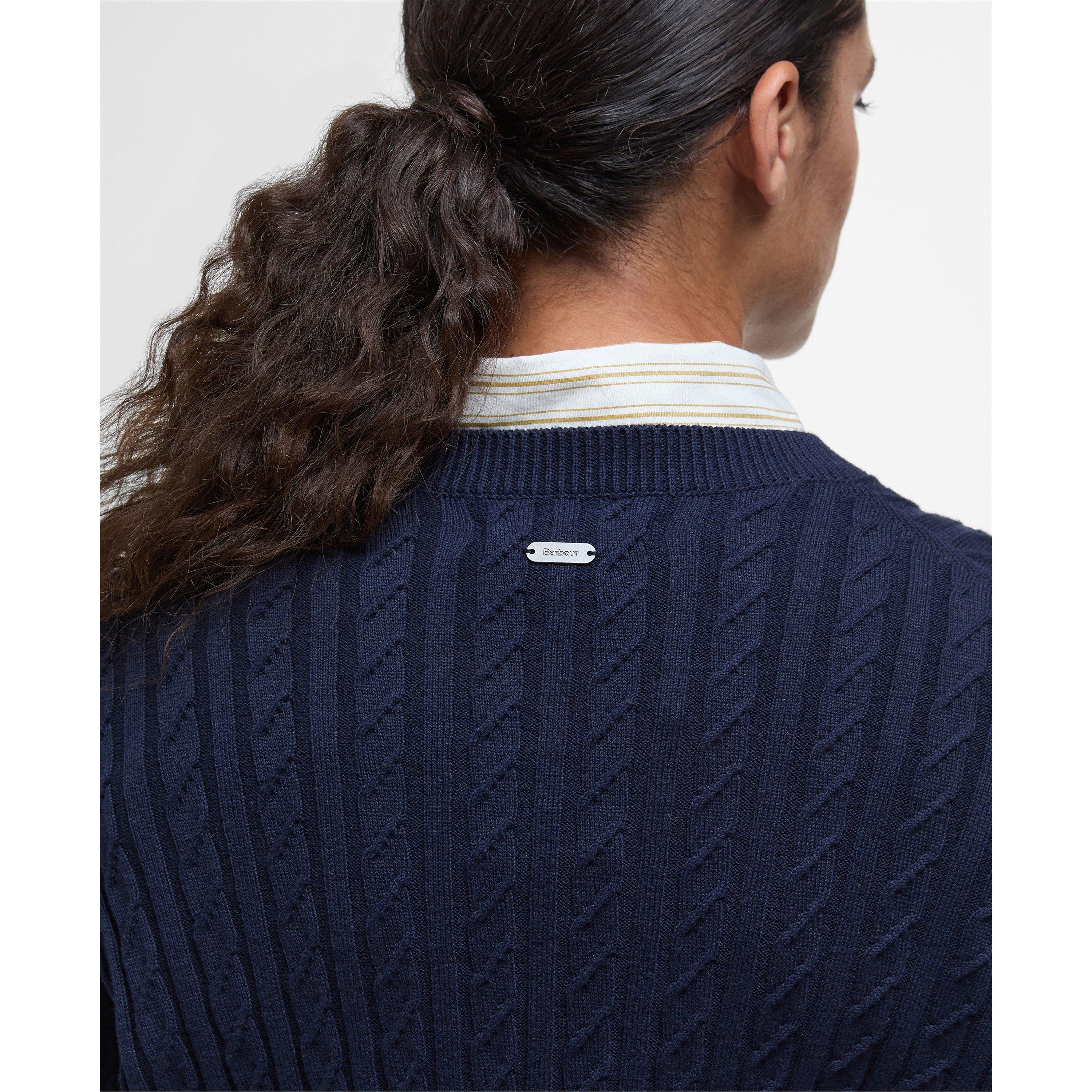 Navy - Barbour - Womens Hartland Crew Neck Jumper - 6