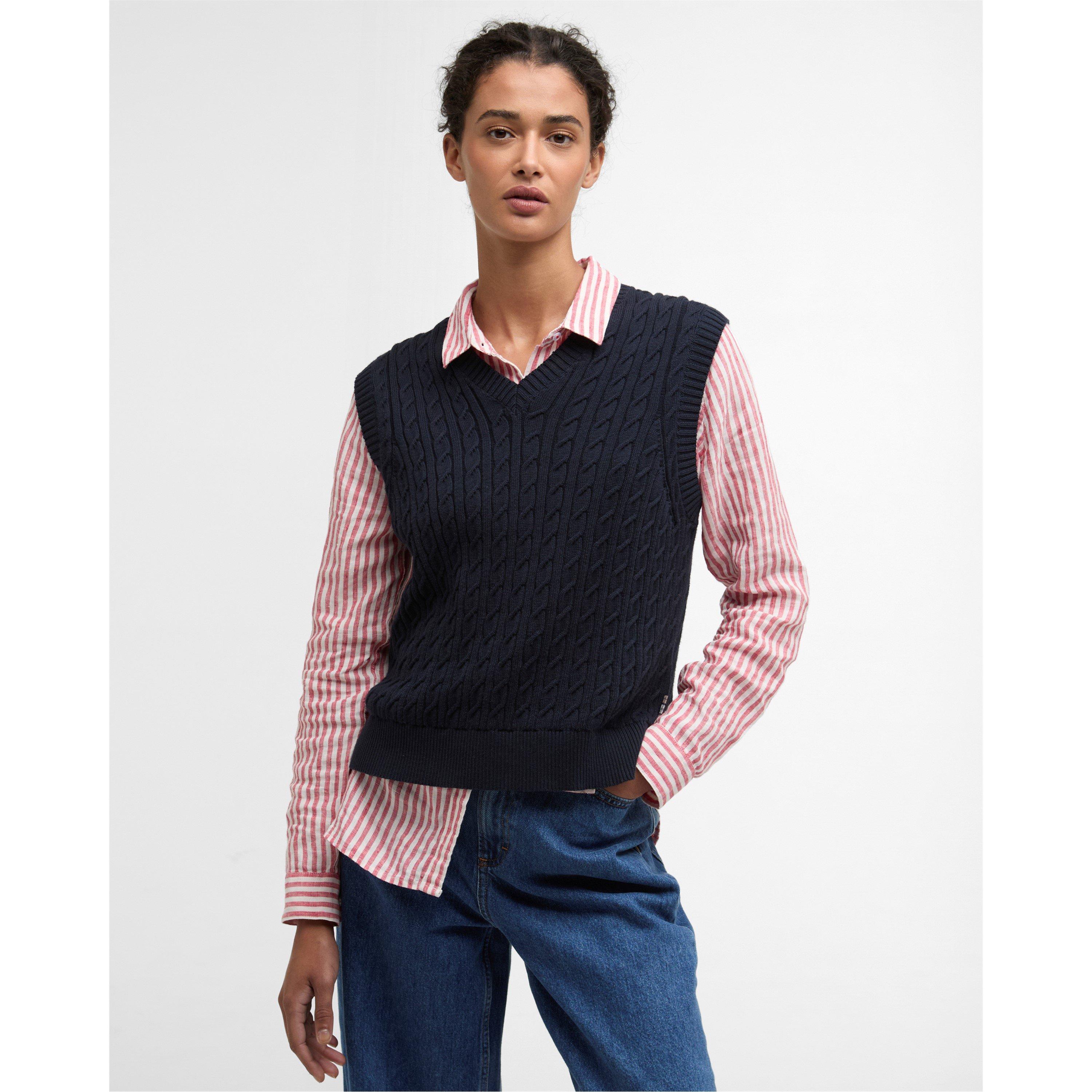 Navy - Barbour - Womens Hartland Crew Neck Jumper - 2