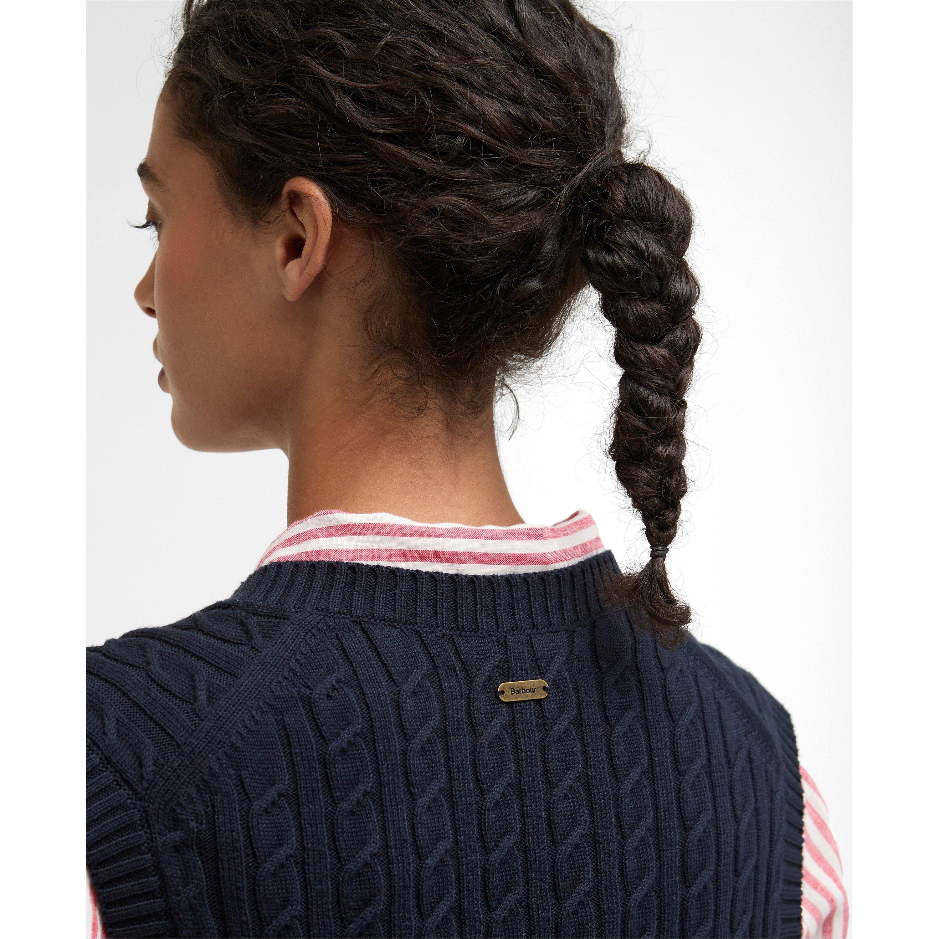 Navy - Barbour - Womens Hartland Crew Neck Jumper - 4